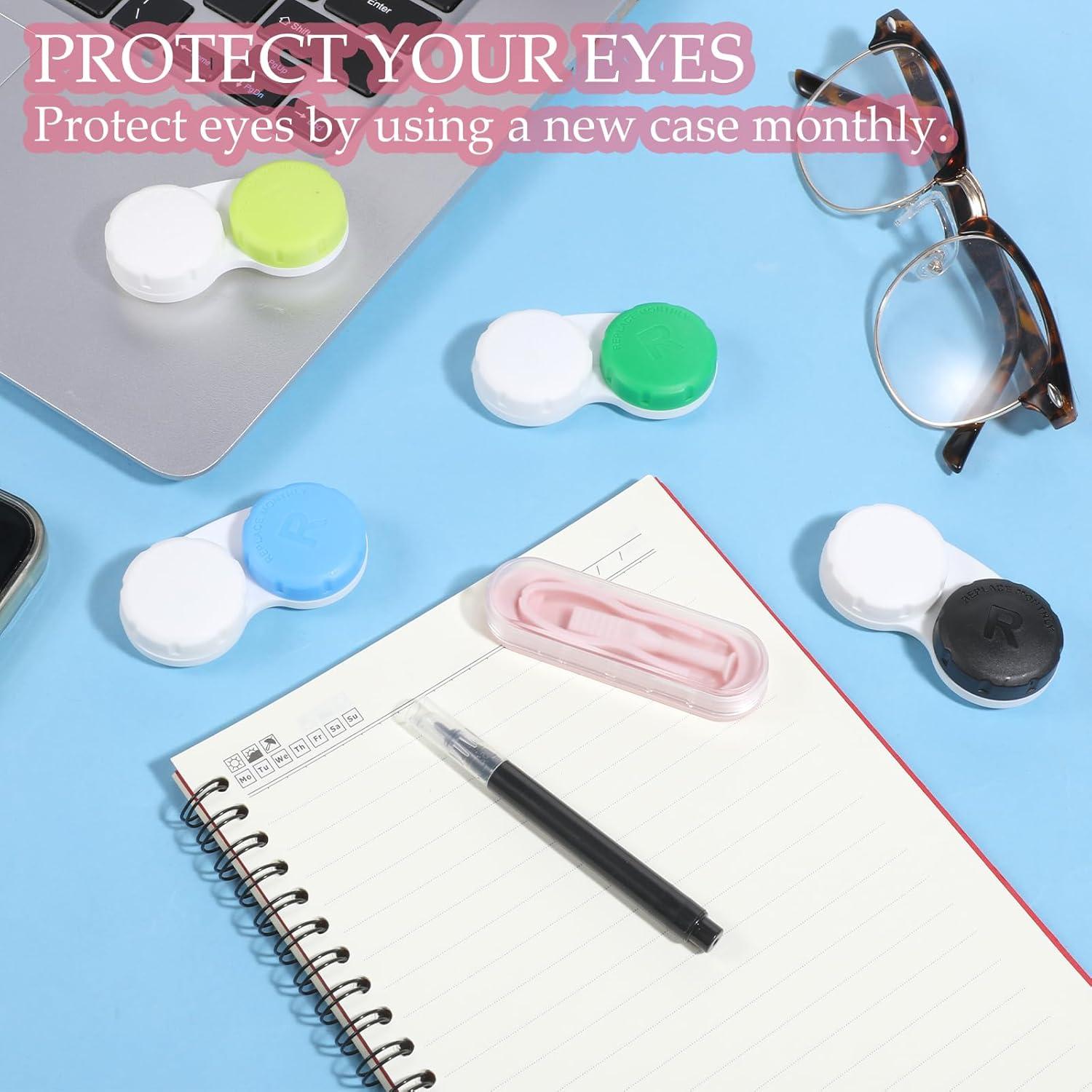 Estuche para Lentes de Contacto LIQWEI 12 Piezas Colorido Portátil