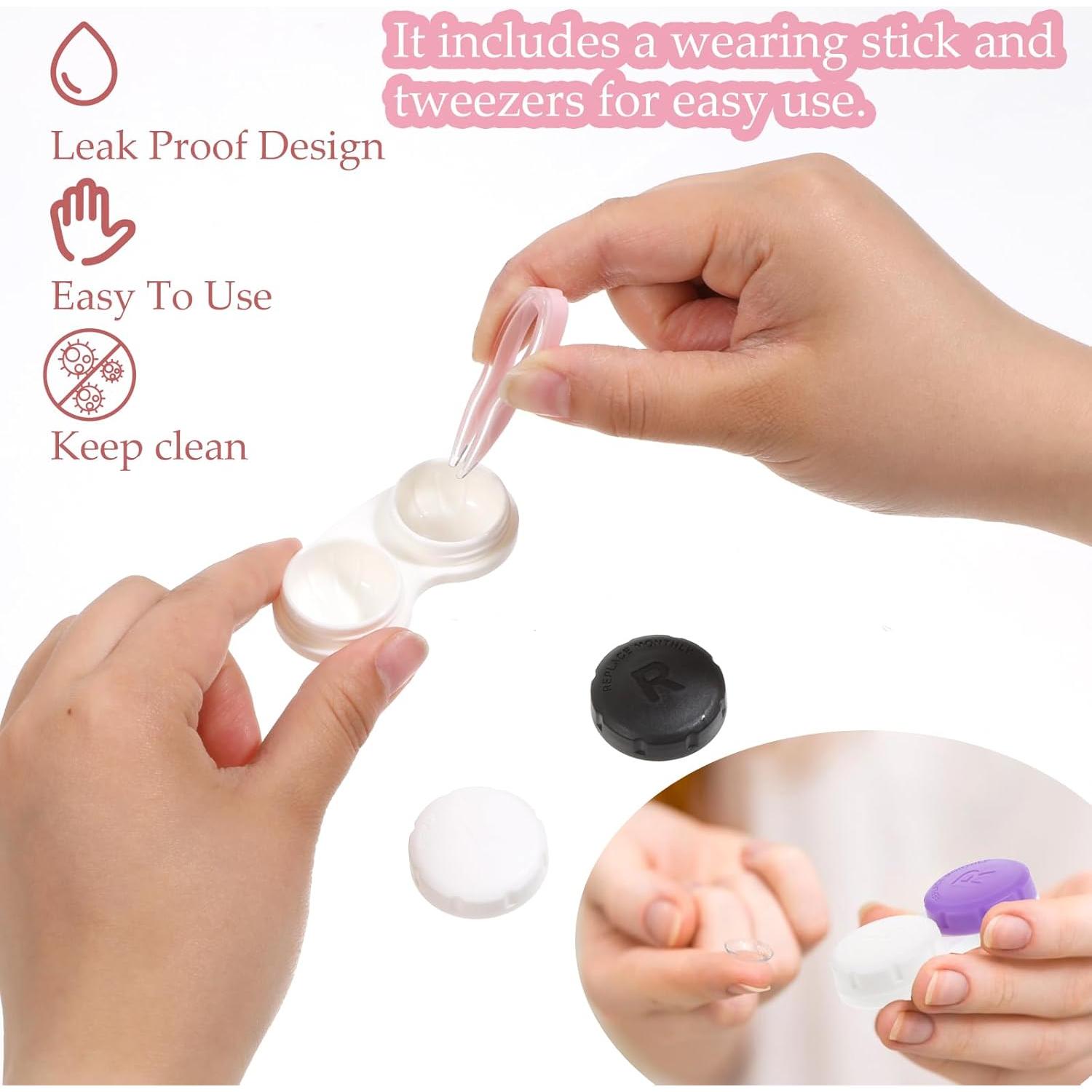 Estuche para Lentes de Contacto LIQWEI 12 Piezas Colorido Portátil