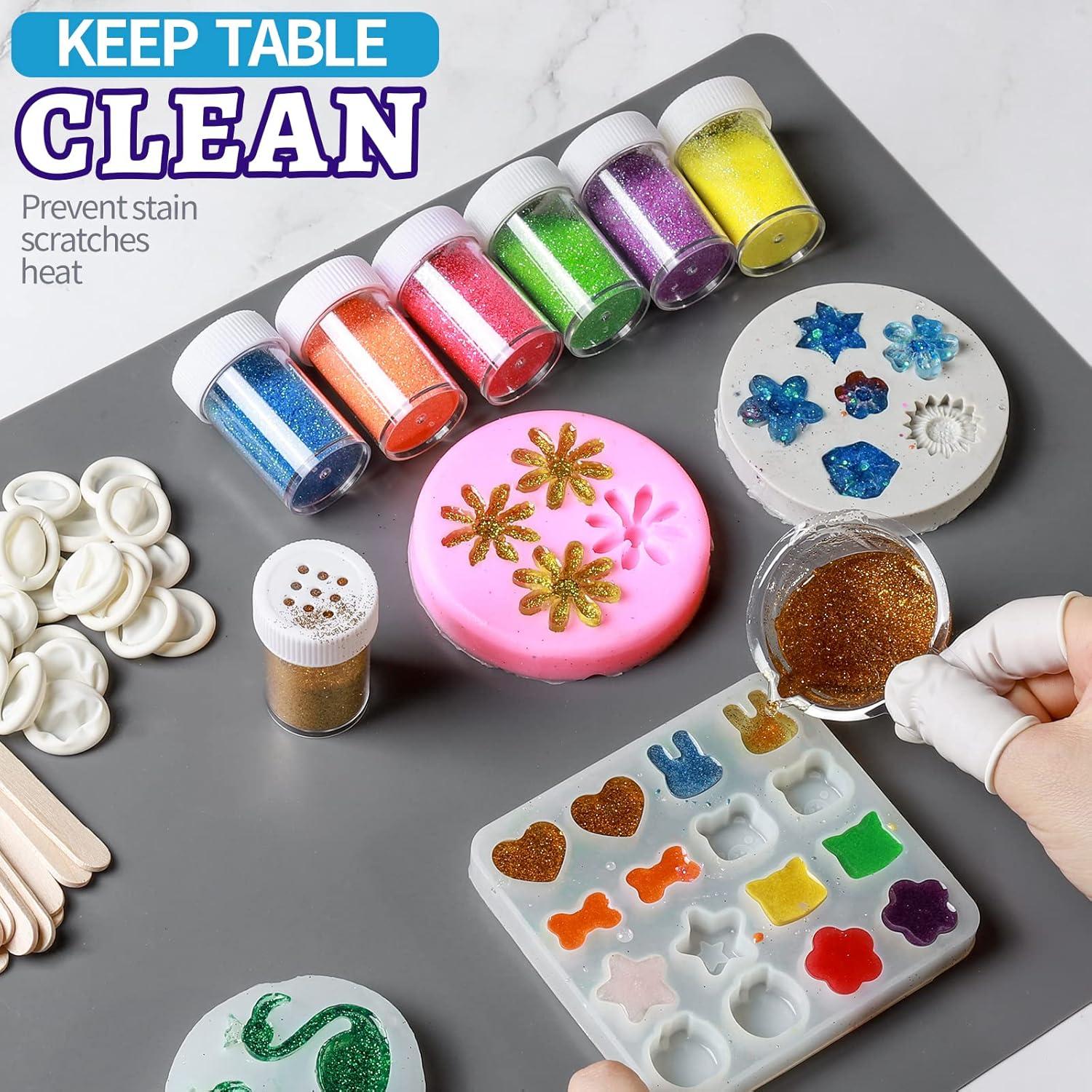 Tapetes de Silicona LEOBRO 2 Piezas 40x29.7cm Gris y Transparente