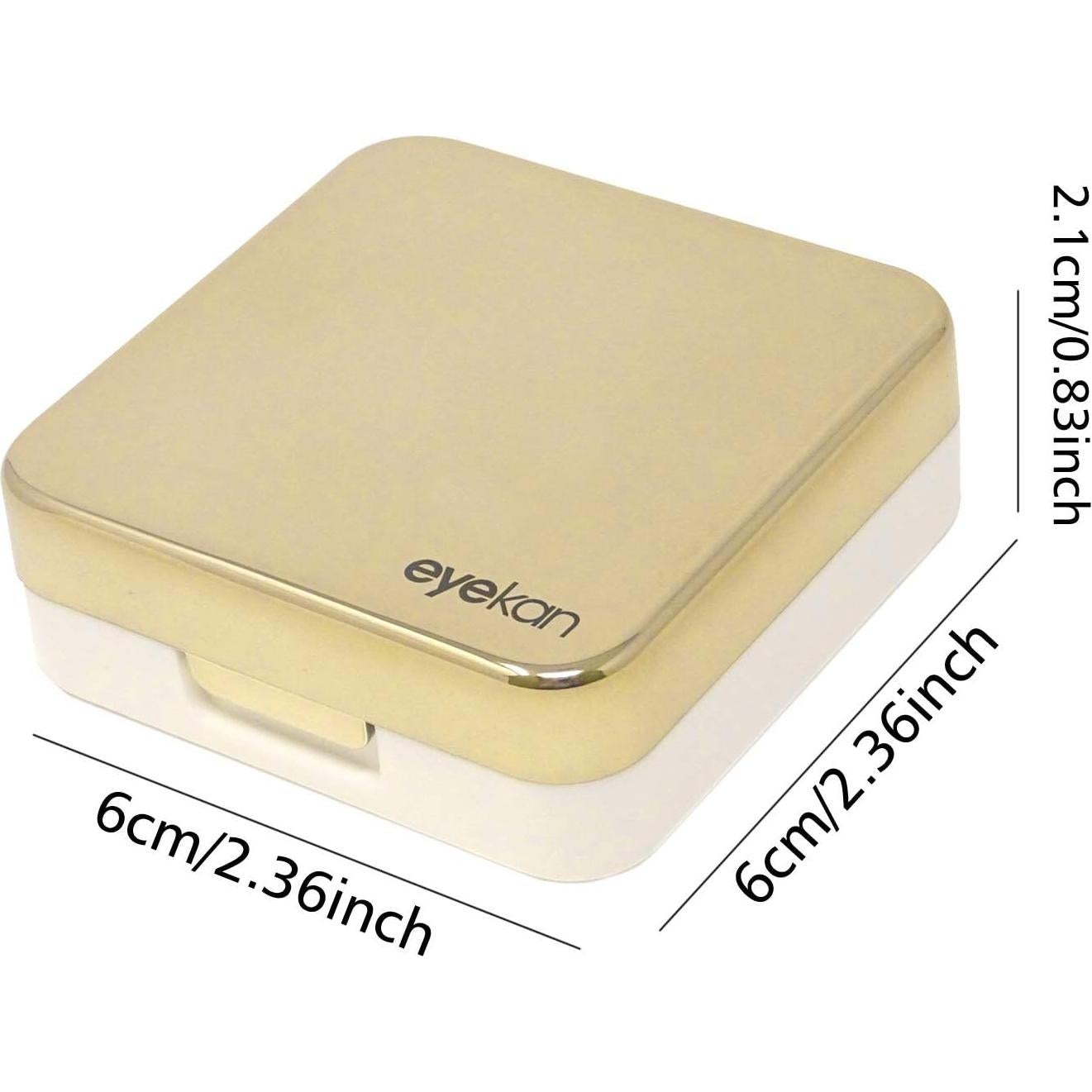 Estuche para Lentes de Contacto Honbay Dorado con Espejo