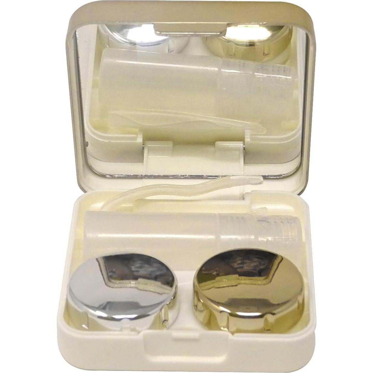 Estuche para Lentes de Contacto Honbay Dorado con Espejo