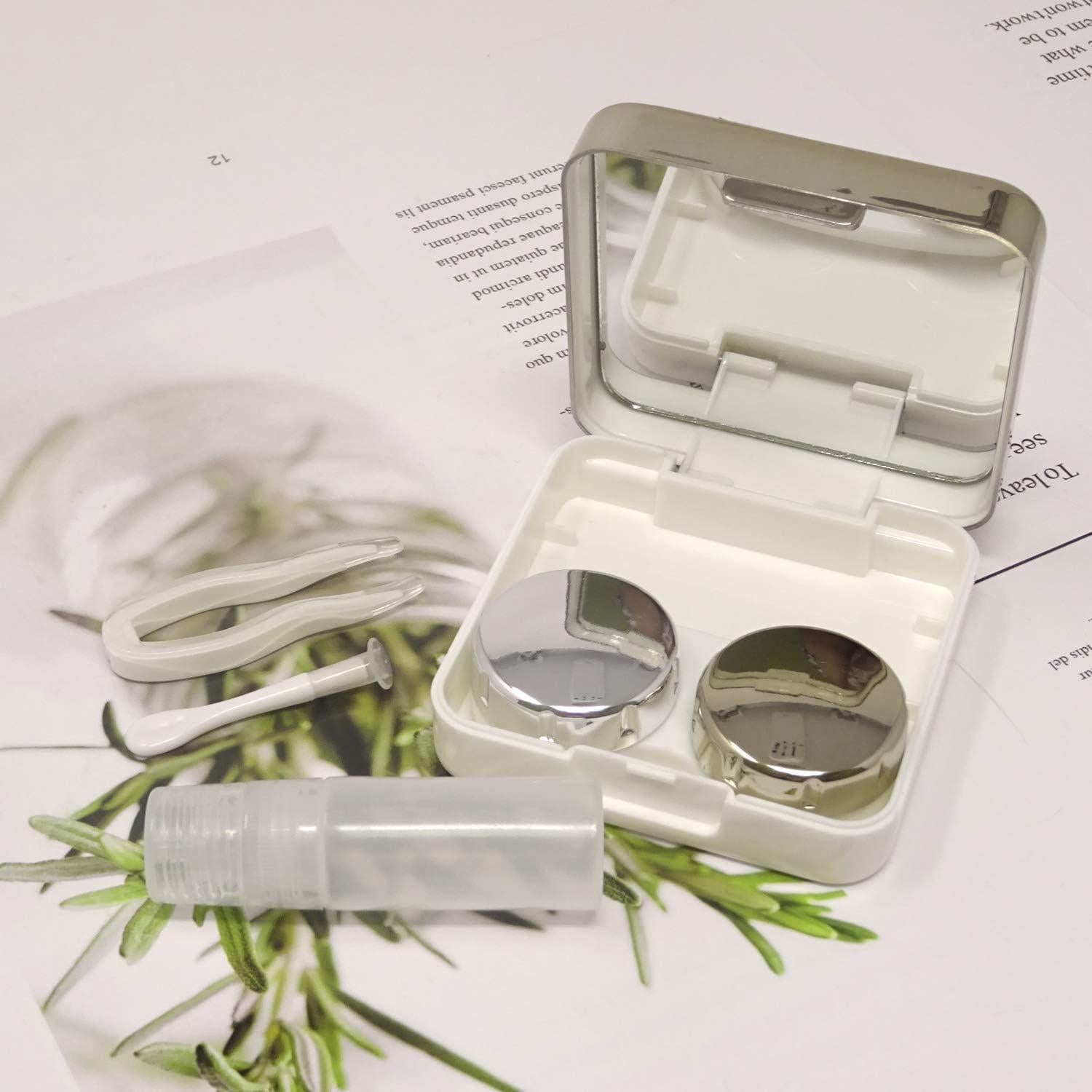 Estuche para Lentes de Contacto Honbay Dorado con Espejo