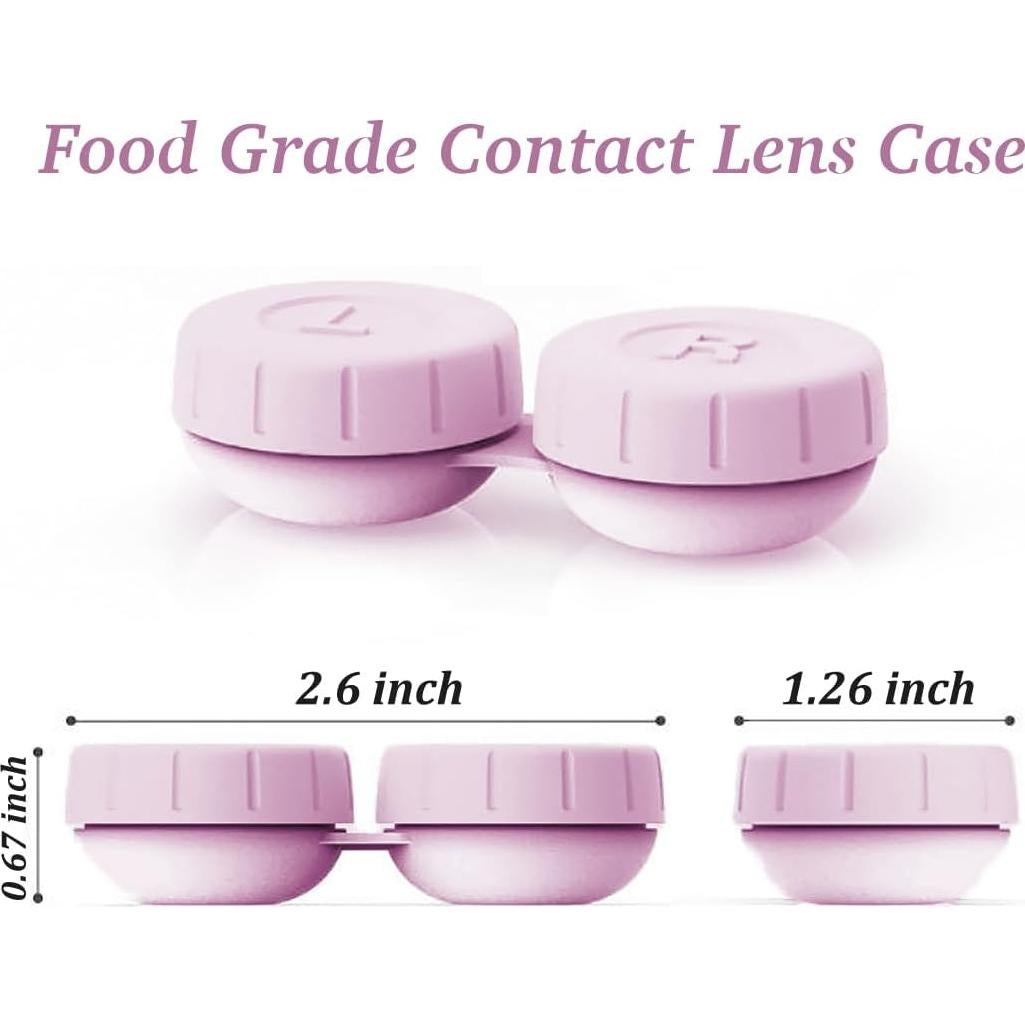 Estuche de Lentes de Contacto 3 Piezas Vastsoon Rosa