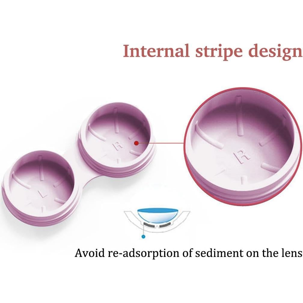 Estuche de Lentes de Contacto 3 Piezas Vastsoon Rosa