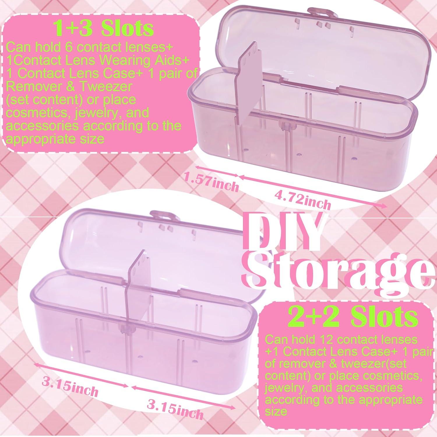 Kit Organizador Lentes de Contacto DIY Rosa 24PCS Viaje