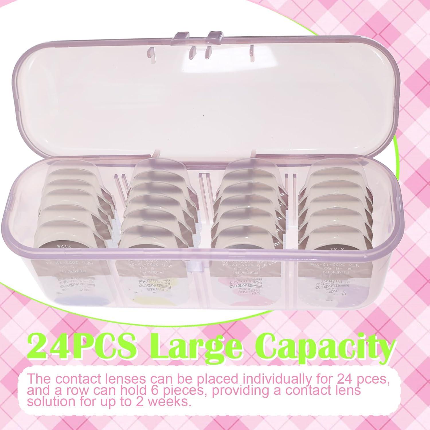Kit Organizador Lentes de Contacto DIY Rosa 24PCS Viaje