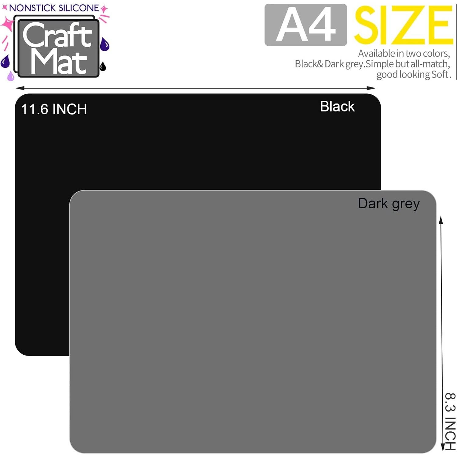 LEOBRO Alfombrillas de Silicona para Manualidades 2 Piezas