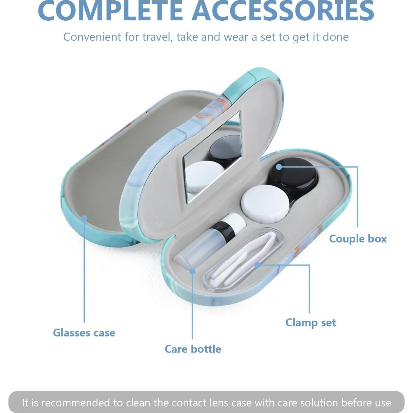 Estuche para Lentes de Contacto 2 en 1 DINTSTYLE Negro