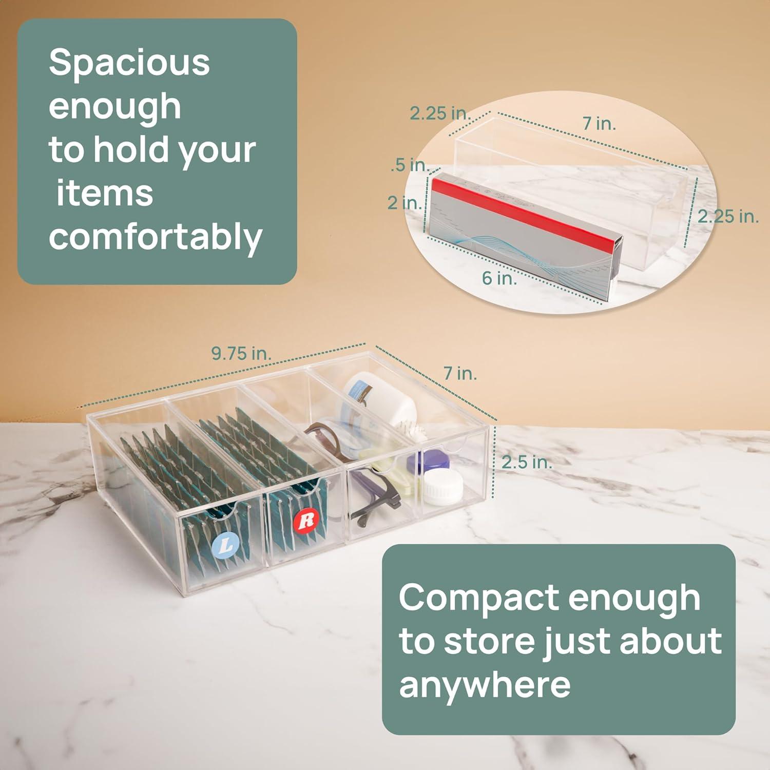 Organizador de Lentes de Contacto Visfresh 4 Cajones Transparente