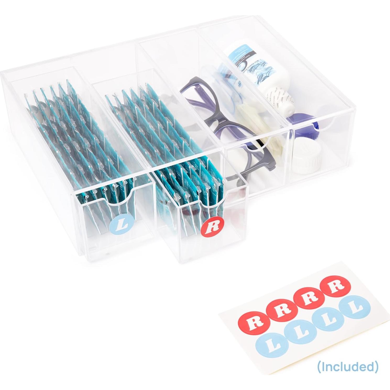 Organizador de Lentes de Contacto Visfresh 4 Cajones Transparente