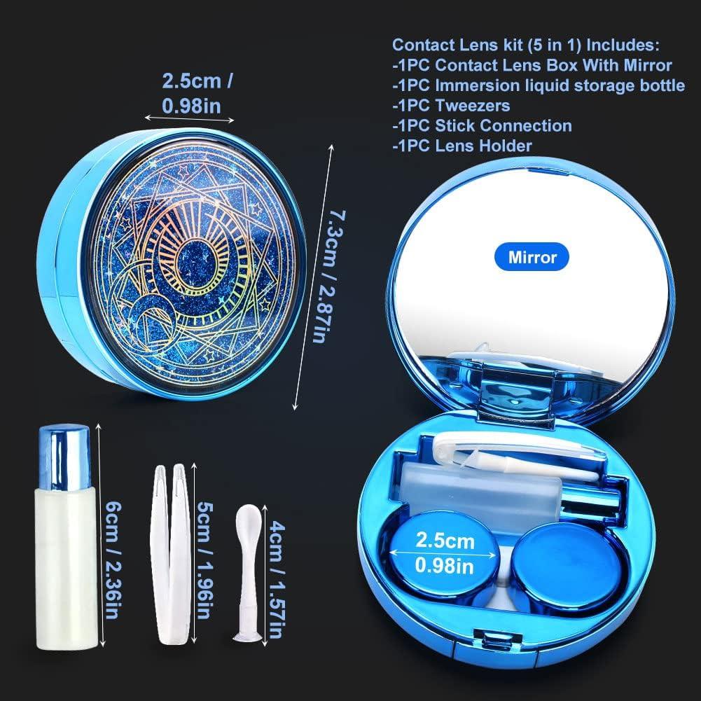 Estuche para Lentes de Contacto ofone Azul 5 en 1 Portátil