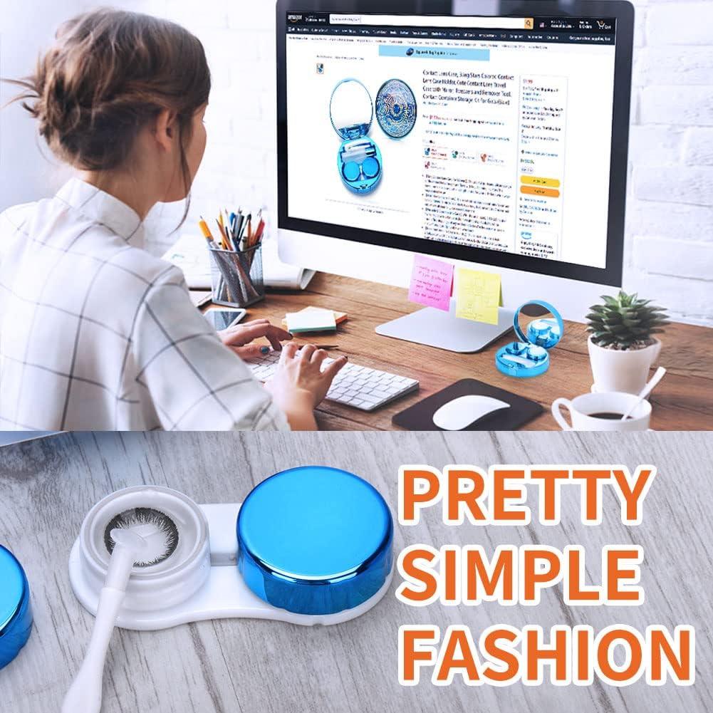 Estuche para Lentes de Contacto ofone Azul 5 en 1 Portátil