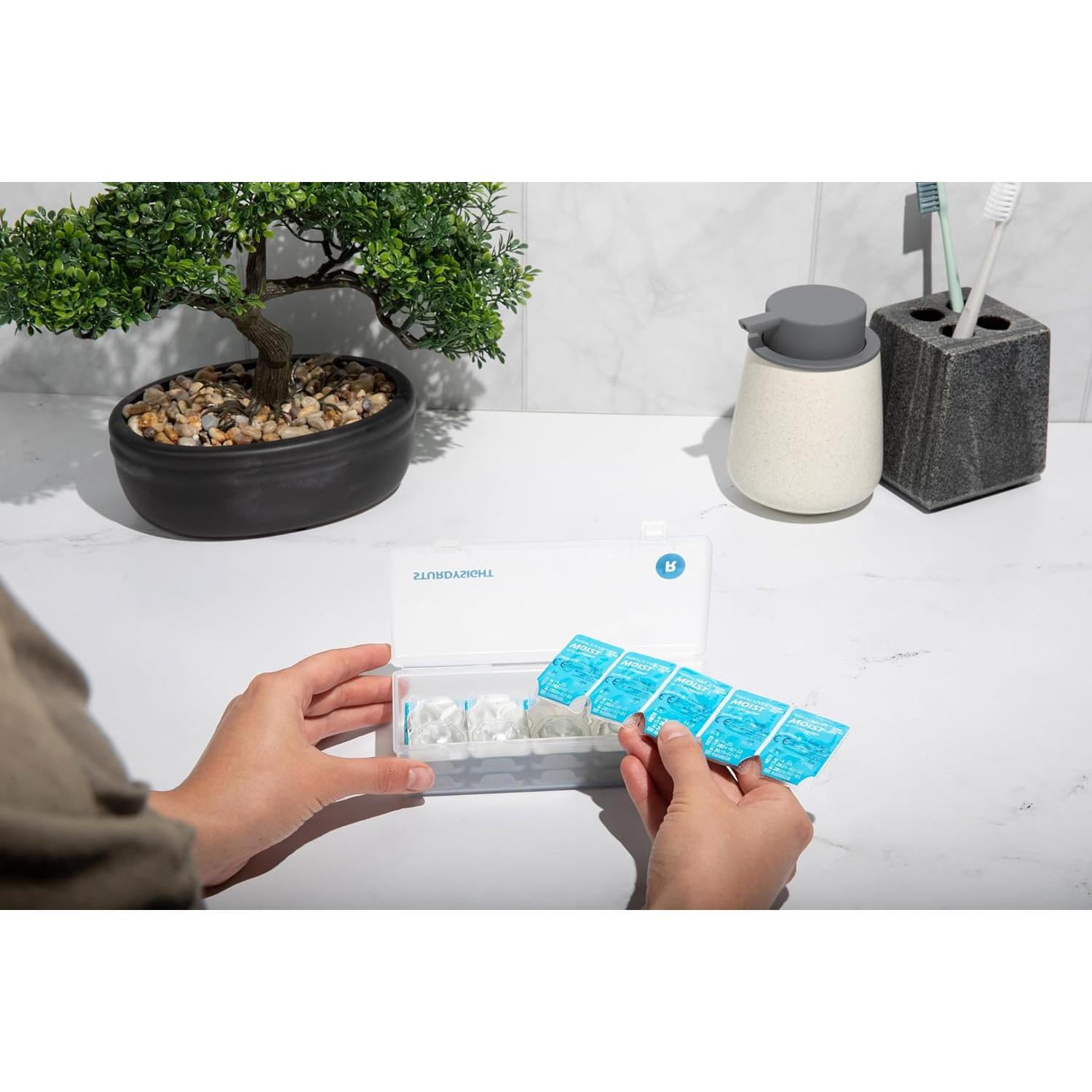 Estuches organizadores de lentes de contacto - 2 unidades - 30 a 40 lentes