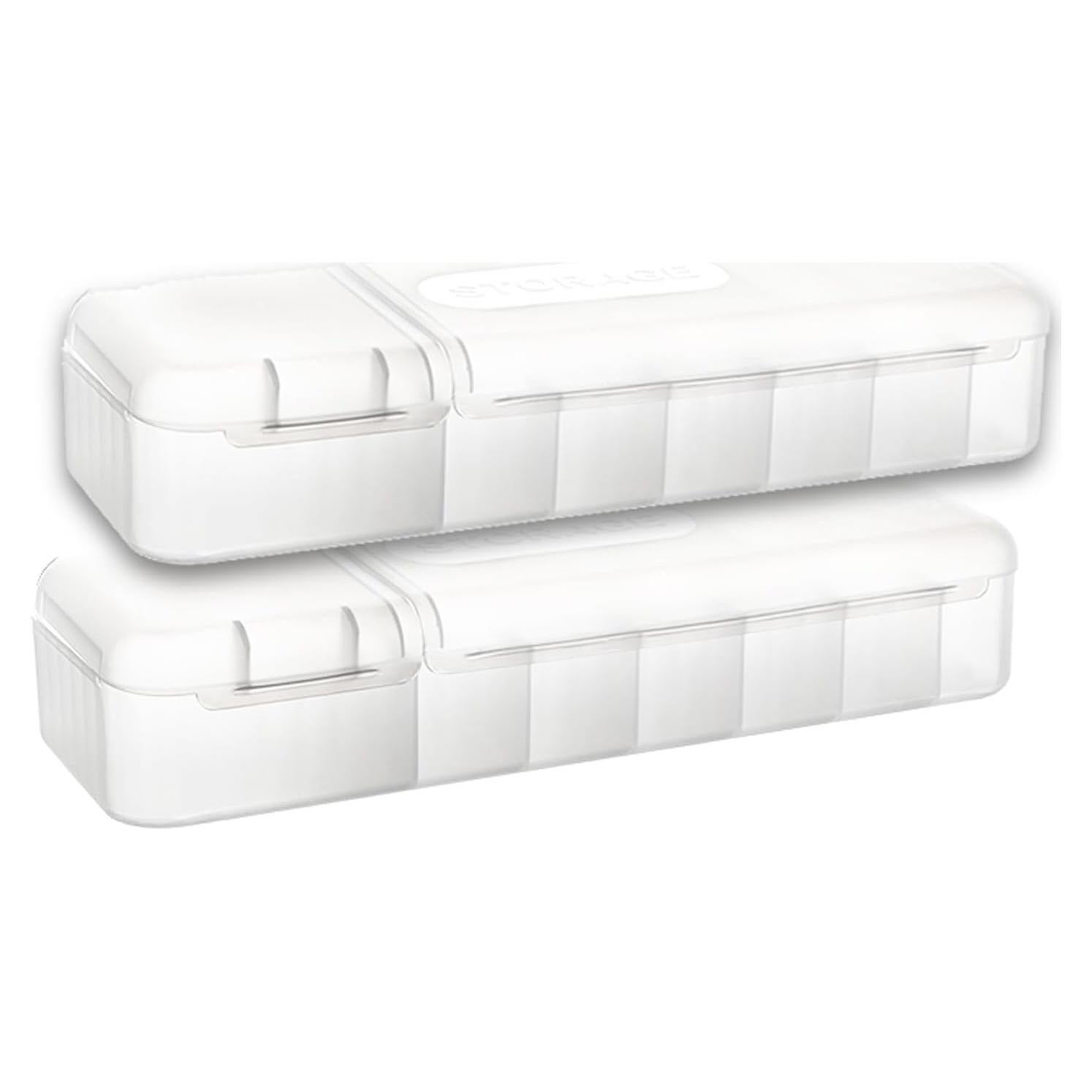 Caja de Almacenamiento para Lentes de Contacto MUQING 2 PCS Blanco