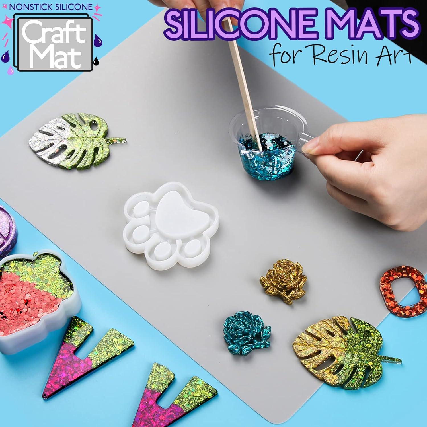 LEOBRO Tapetes de Silicona 2 Pcs 29.64x20.99cm Gris Claro