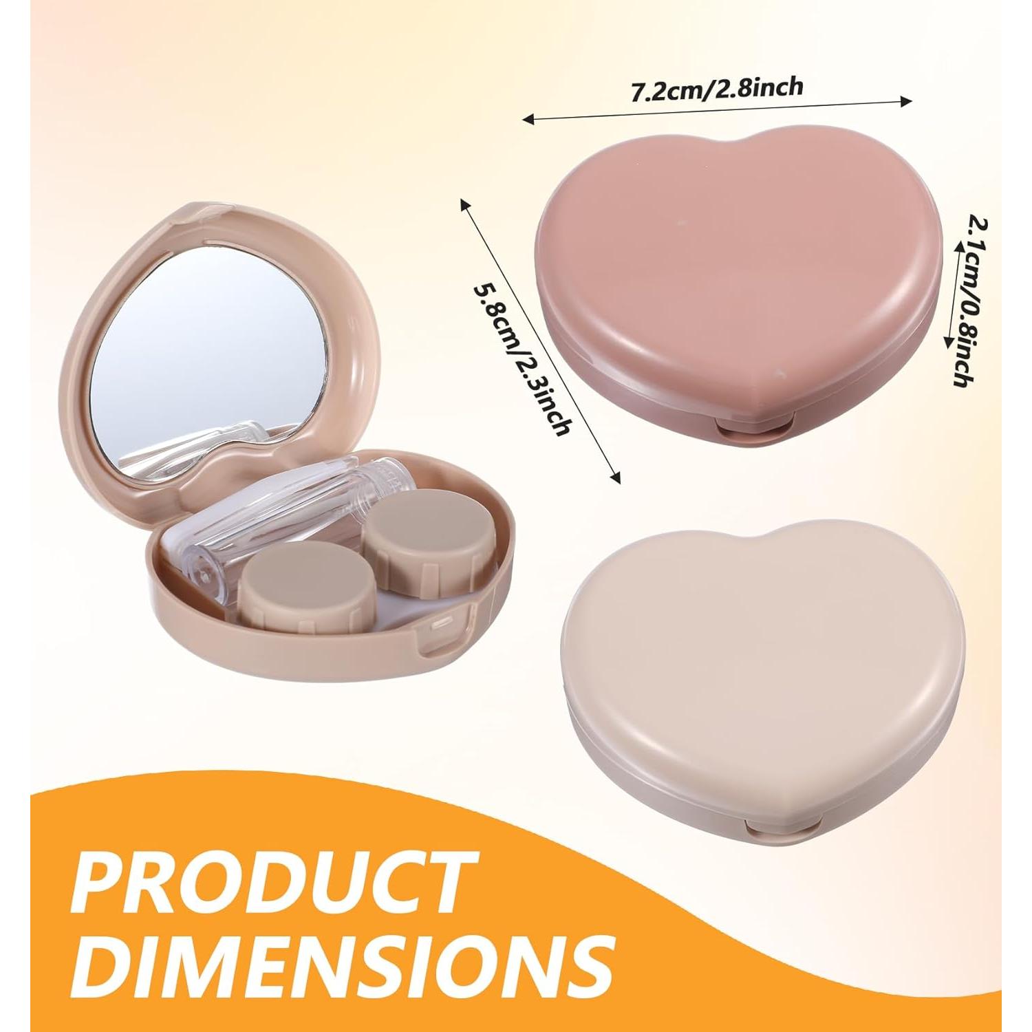 Estuche de Lentes de Contacto ValueBargain Corazón 2PCS