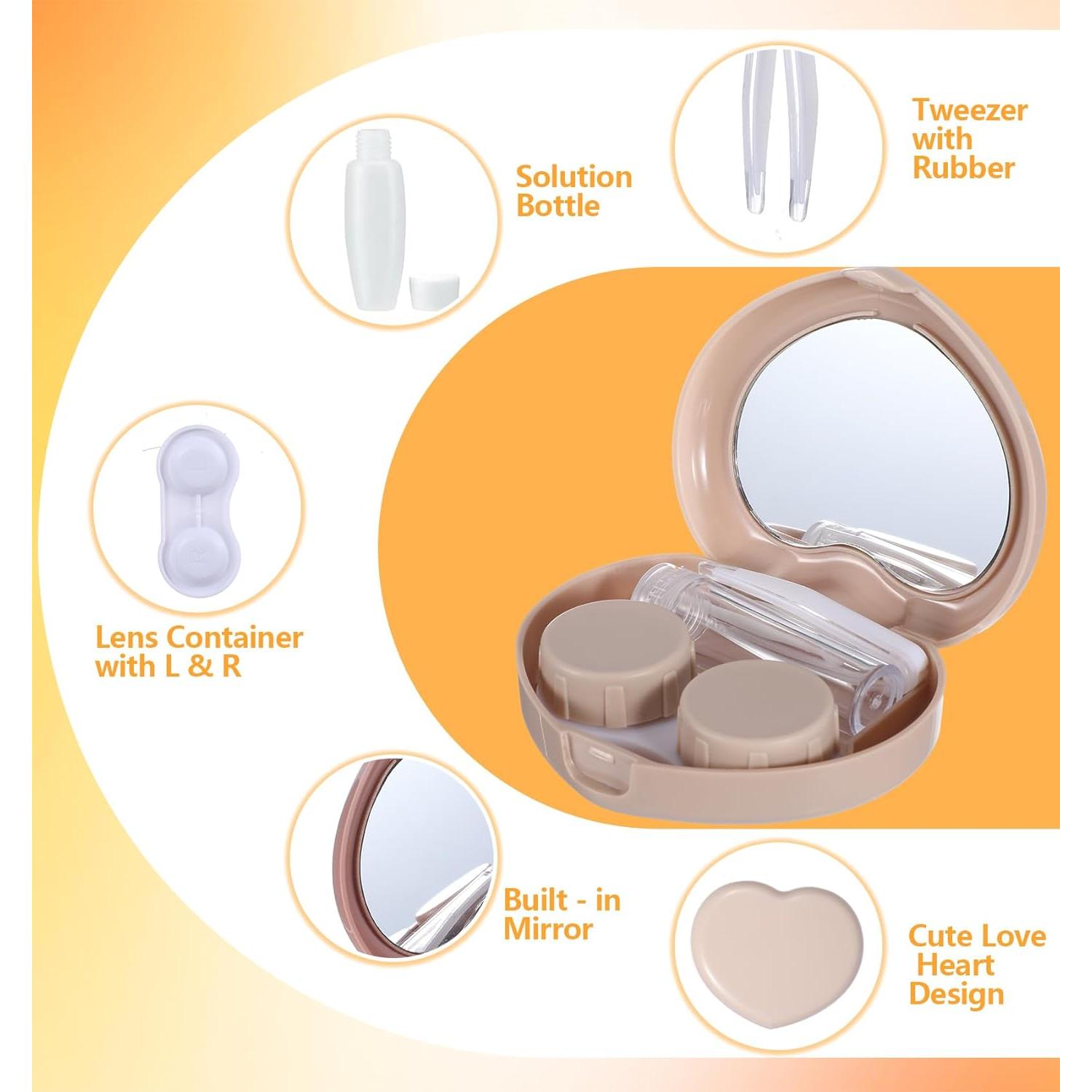 Estuche de Lentes de Contacto ValueBargain Corazón 2PCS