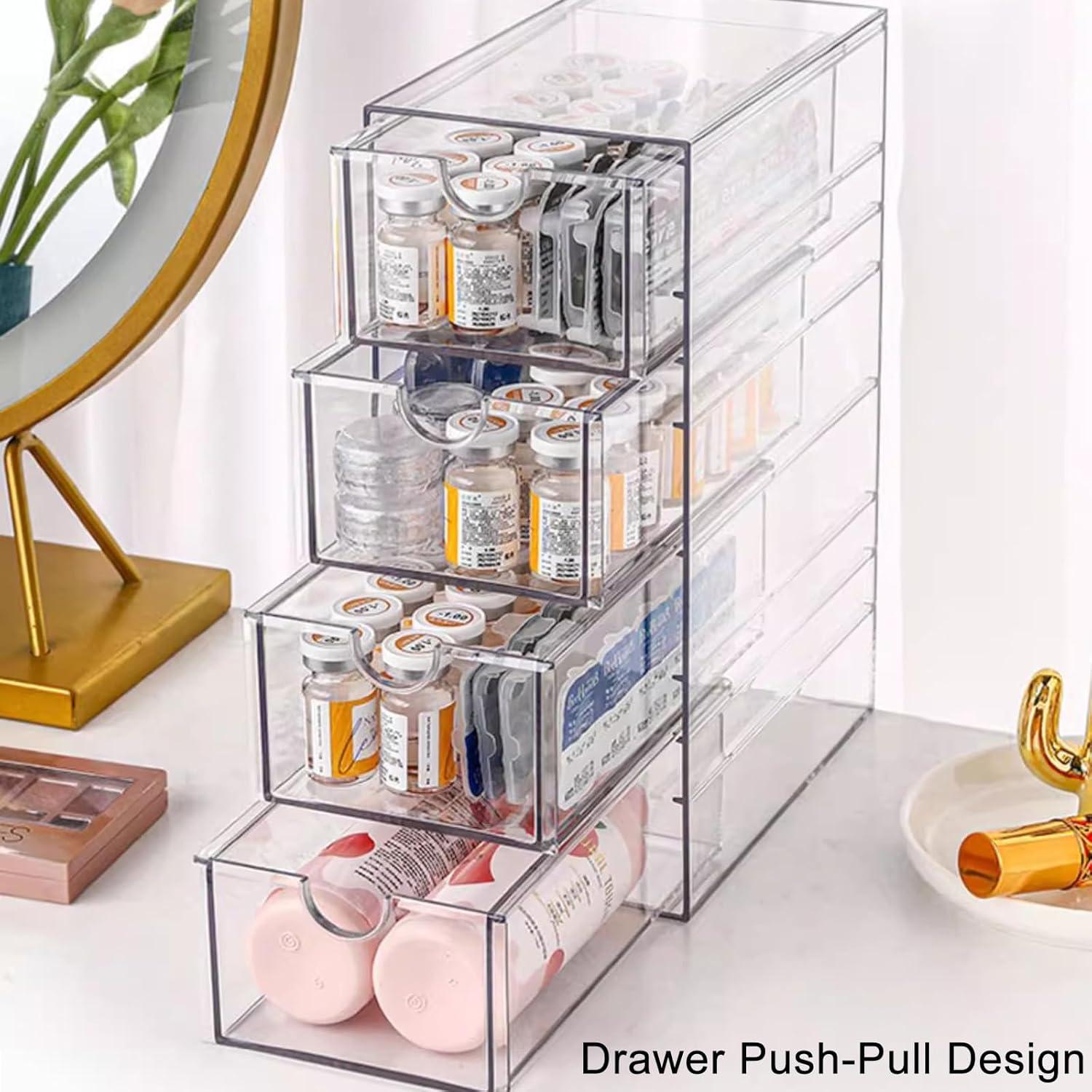 Organizador de Lentes de Contacto FQDGTFA con Etiquetas R y L