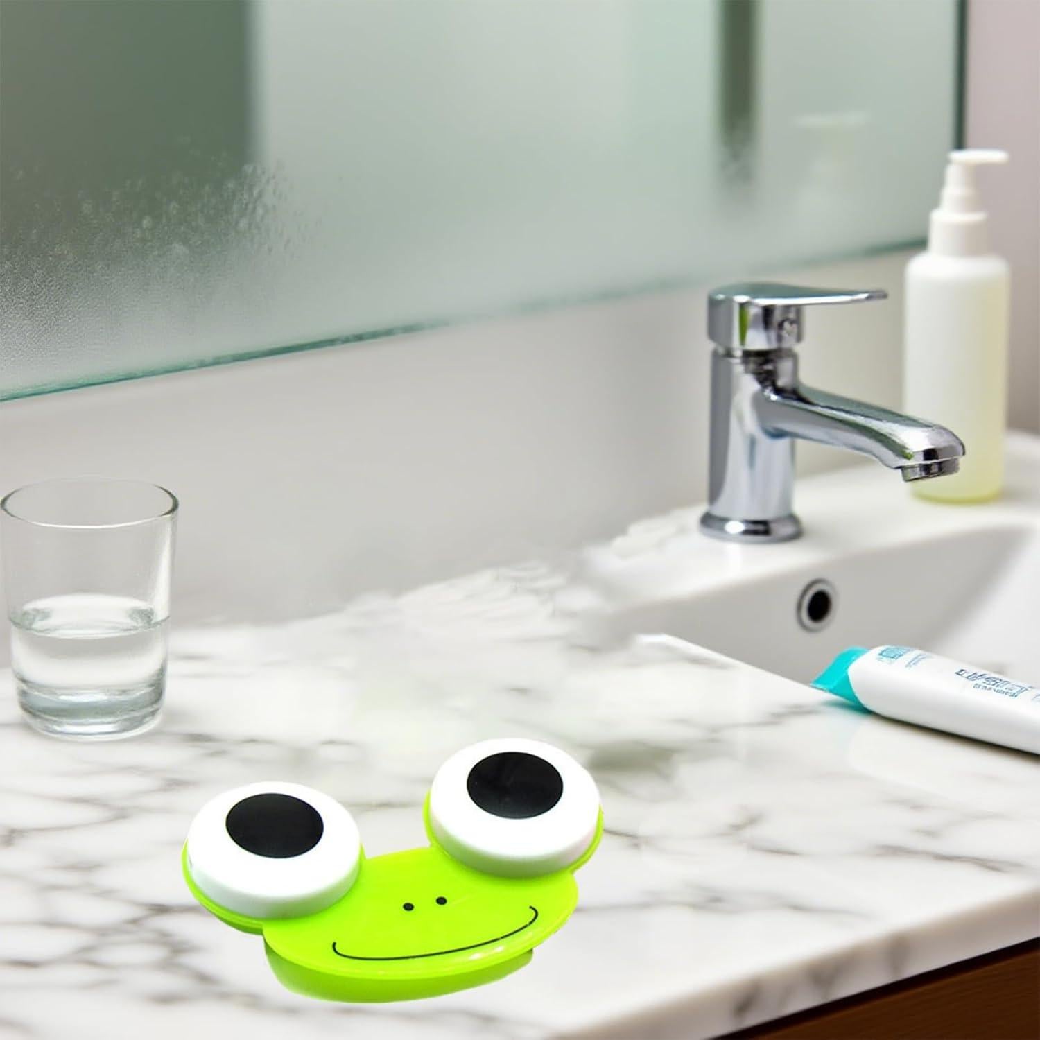 Estuche para Lentes de Contacto Rana XHLIZHU 2 Pcs Azul Verde