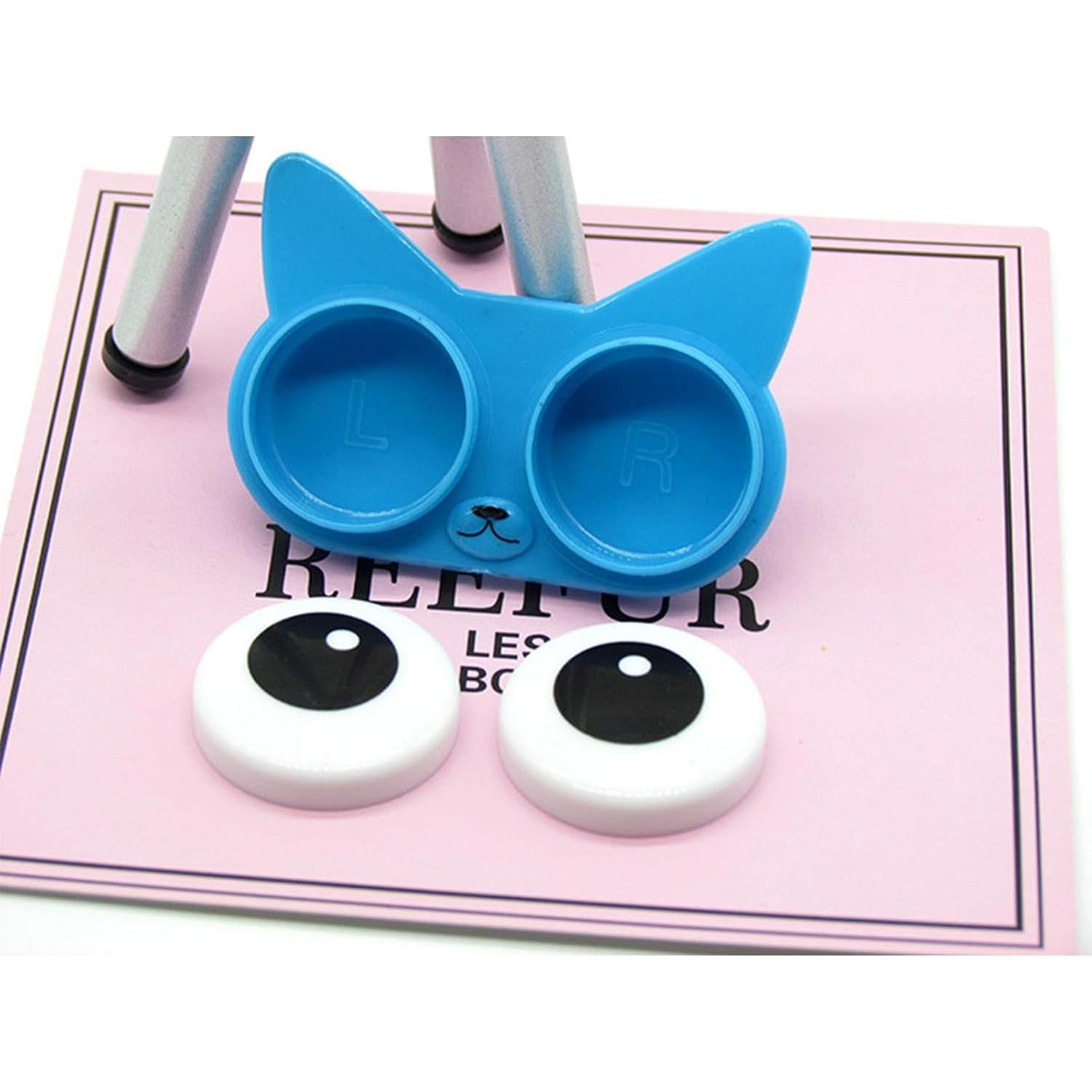 Estuche para Lentes de Contacto Rana XHLIZHU 2 Pcs Azul Verde