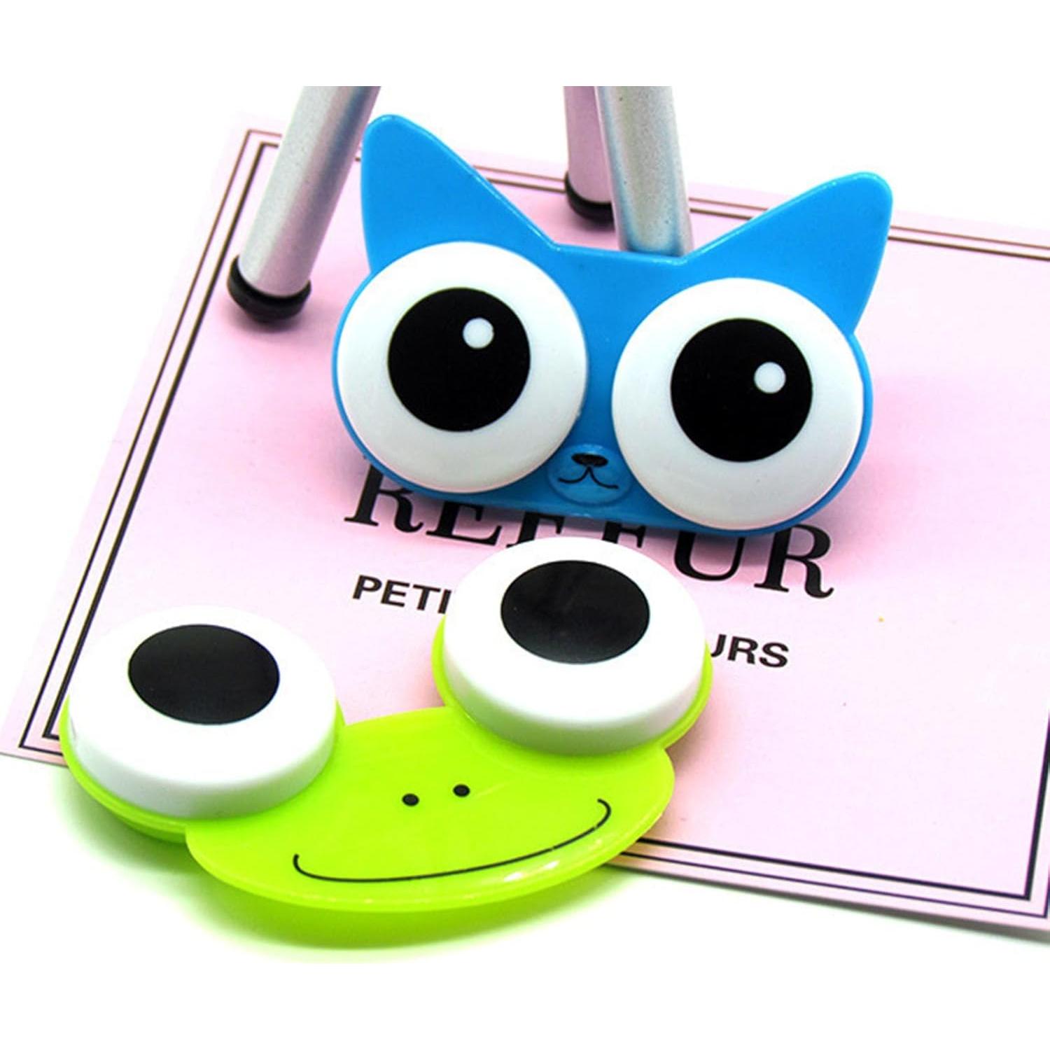 Estuche para Lentes de Contacto Rana XHLIZHU 2 Pcs Azul Verde
