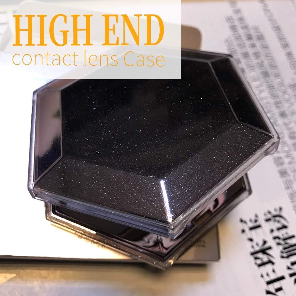 Estuche para Lentes de Contacto Ofone Negro con Espejo y Accesorios