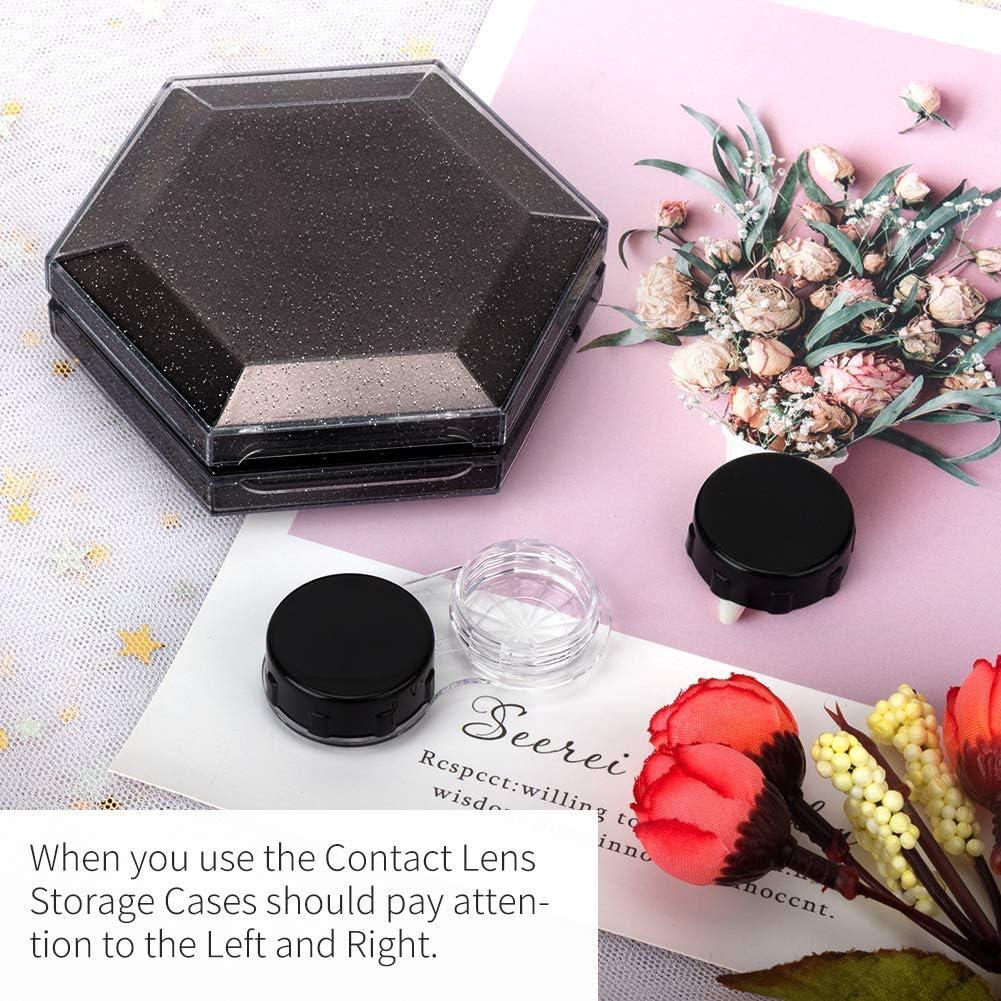 Estuche para Lentes de Contacto Ofone Negro con Espejo y Accesorios