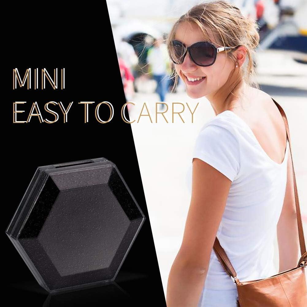 Estuche para Lentes de Contacto Ofone Negro con Espejo y Accesorios