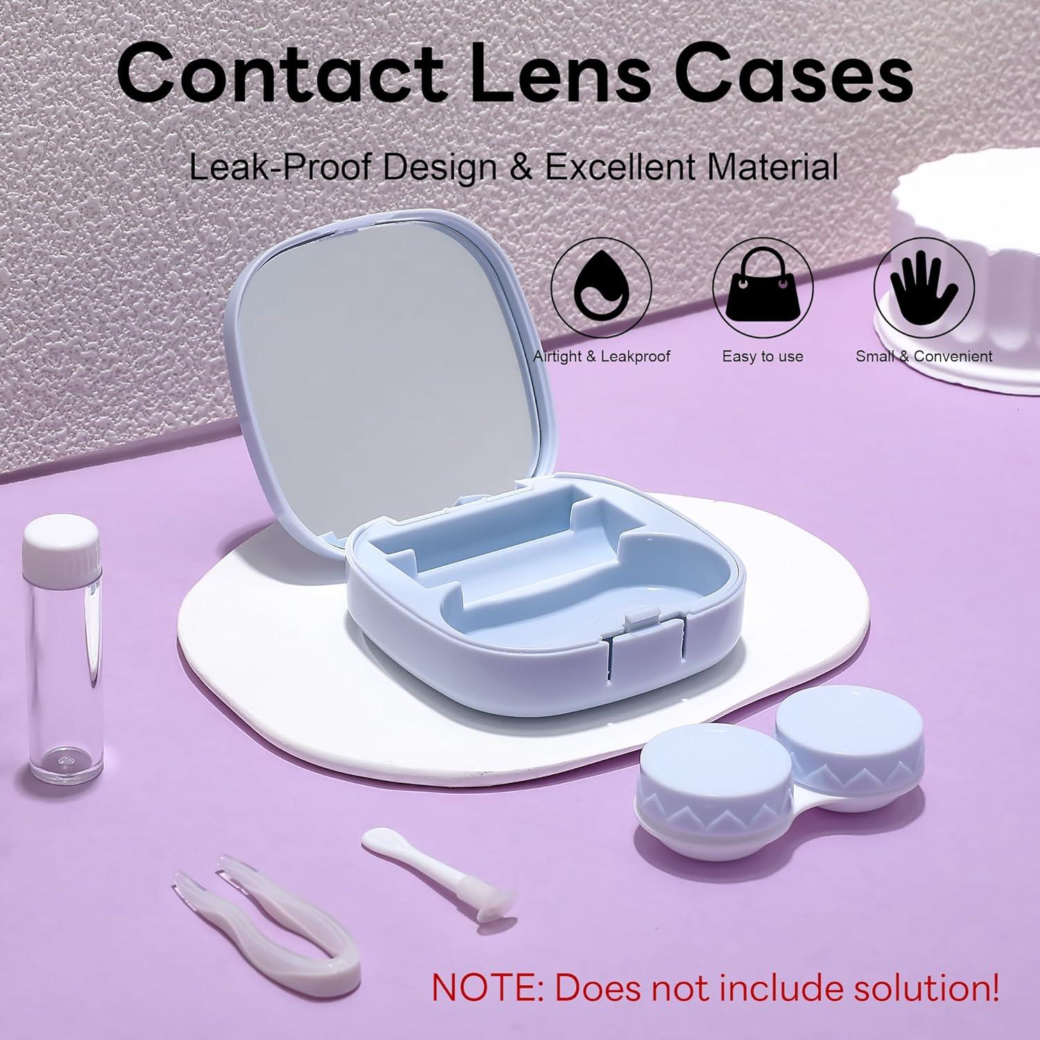 Estuche de Lentes de Contacto FEISEDY Azul con Accesorios