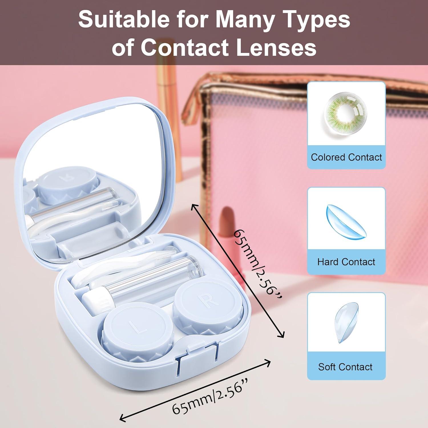 Estuche de Lentes de Contacto FEISEDY Azul con Accesorios