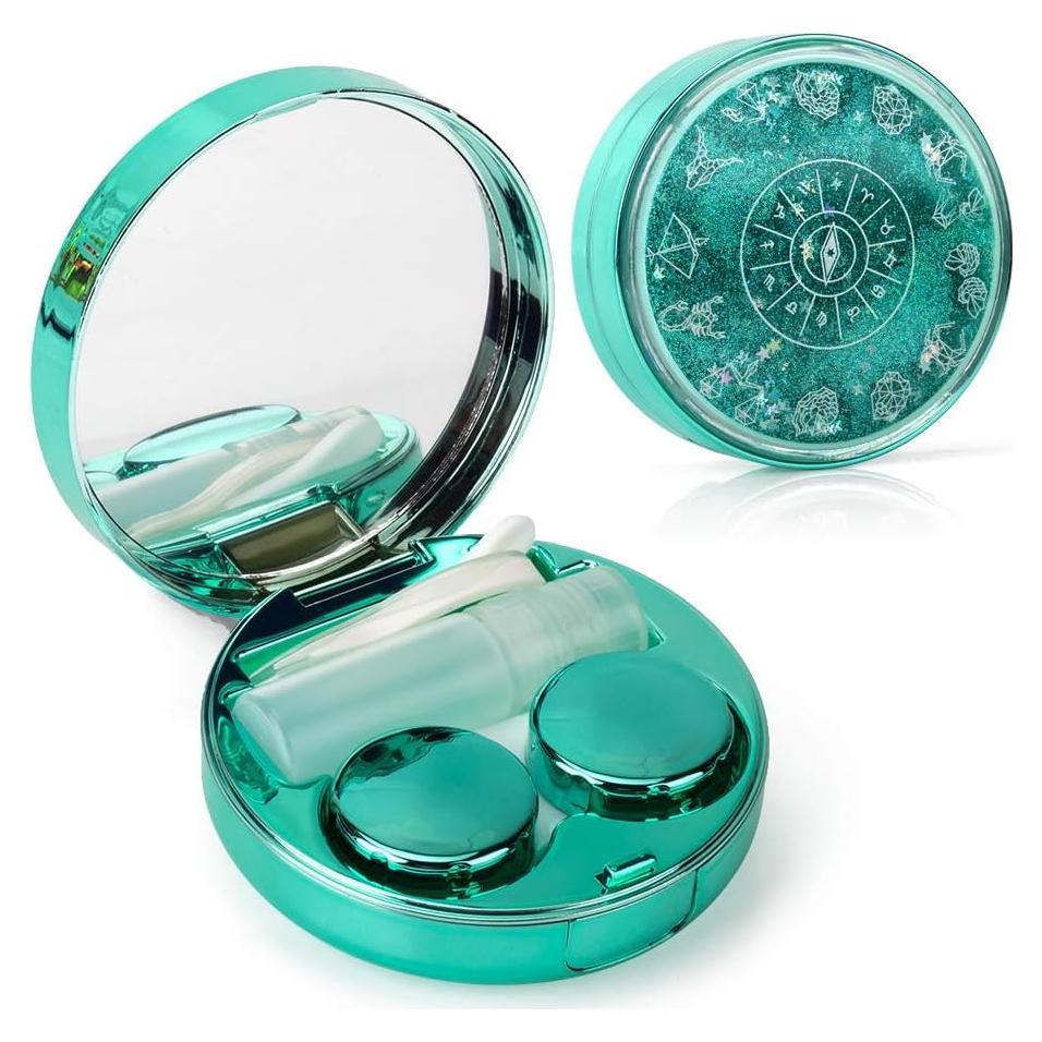 Estuche para Lentes de Contacto Ofone Verde 5 en 1 con Accesorios