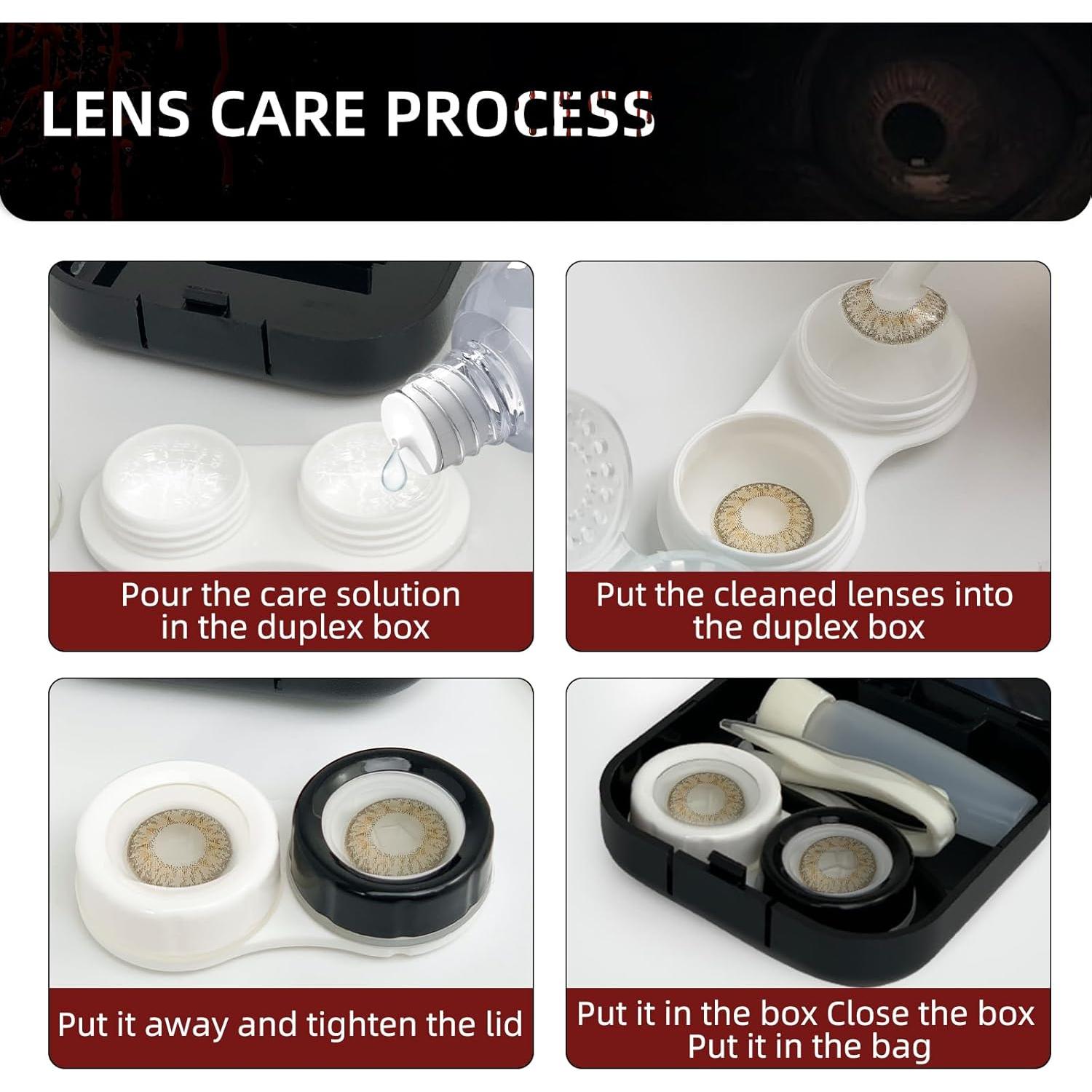 Estuche para Lentes de Contacto UpaClaire Ojo Diablo Rojo