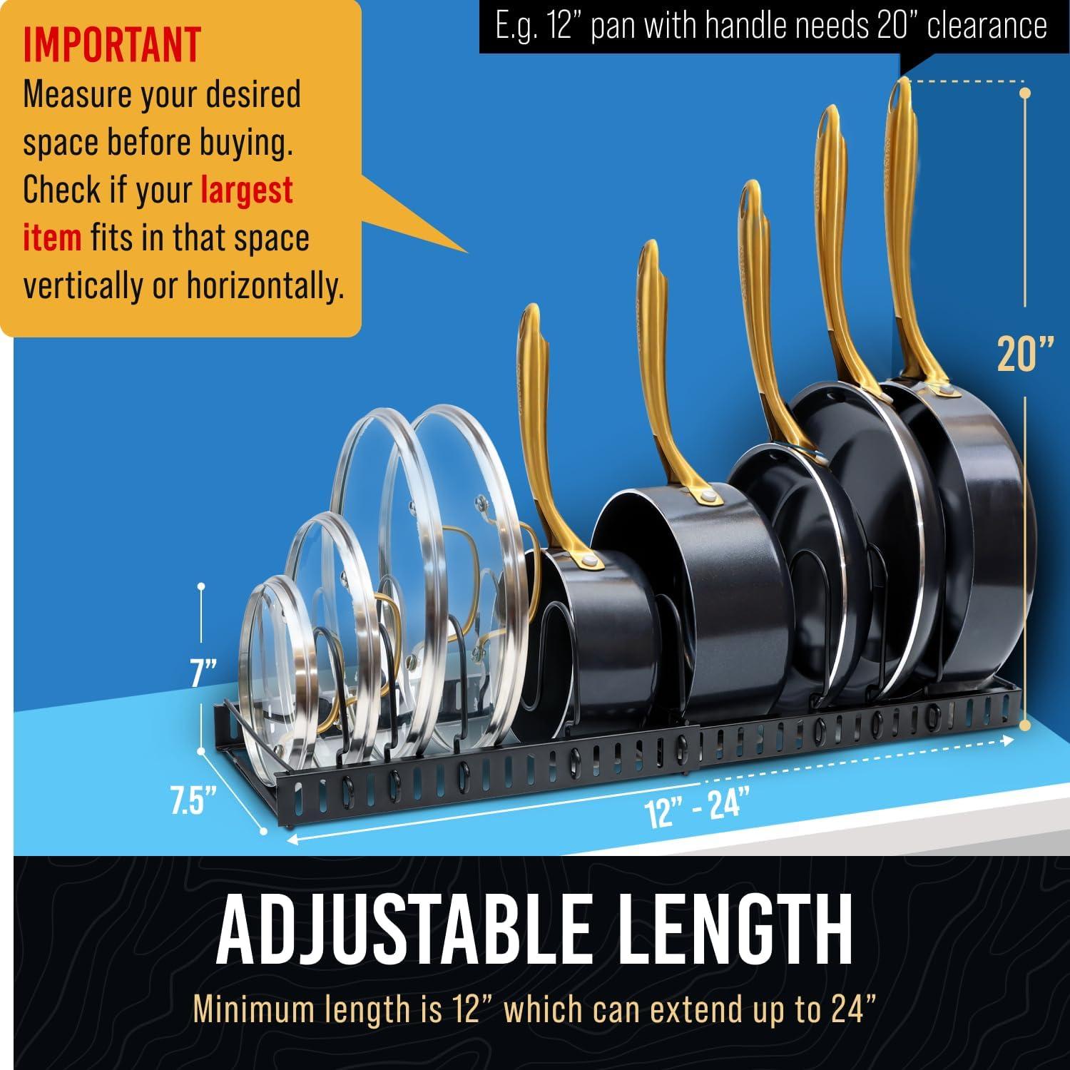 Organizador de Sartenes y Ollas Norcalway Ajustable 11 Divisores