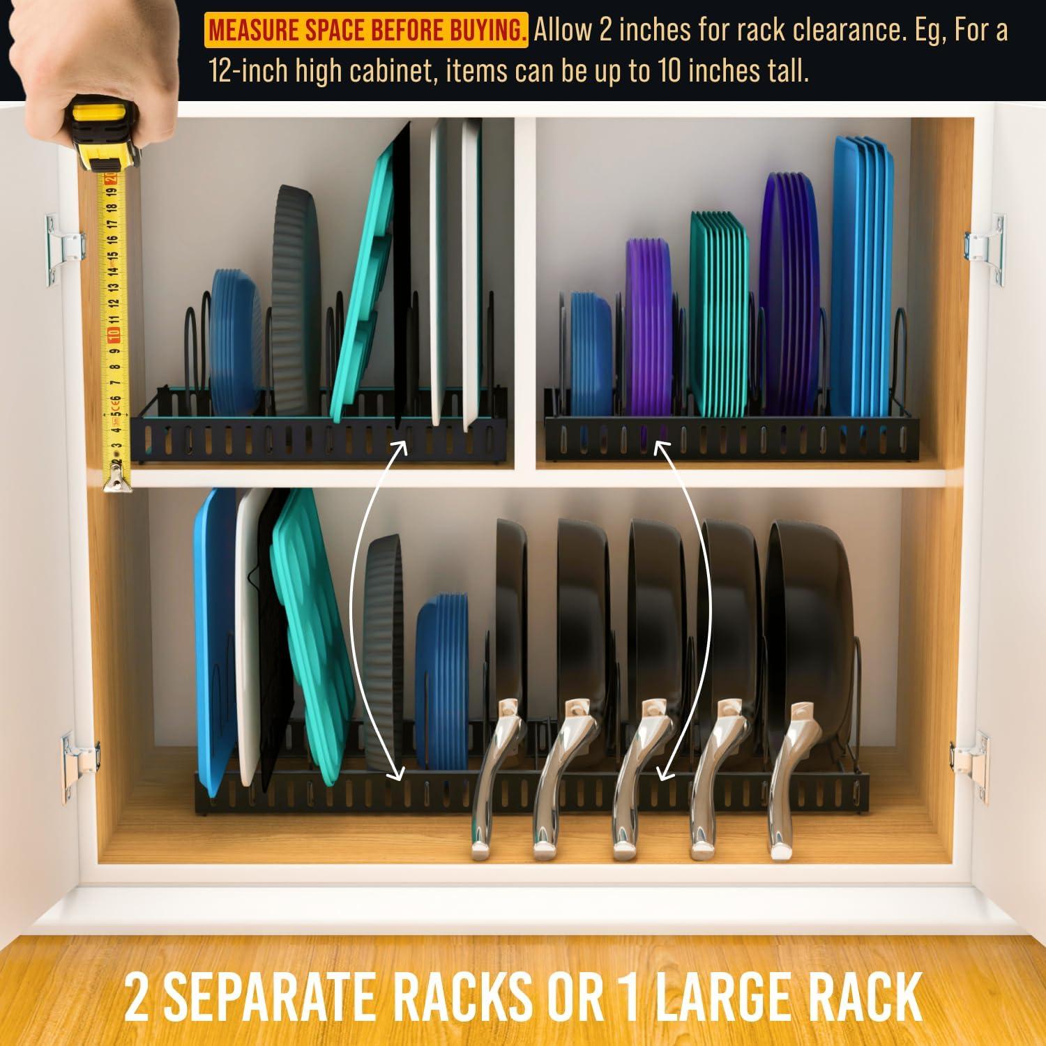 Organizador de Sartenes y Ollas Norcalway Ajustable 11 Divisores