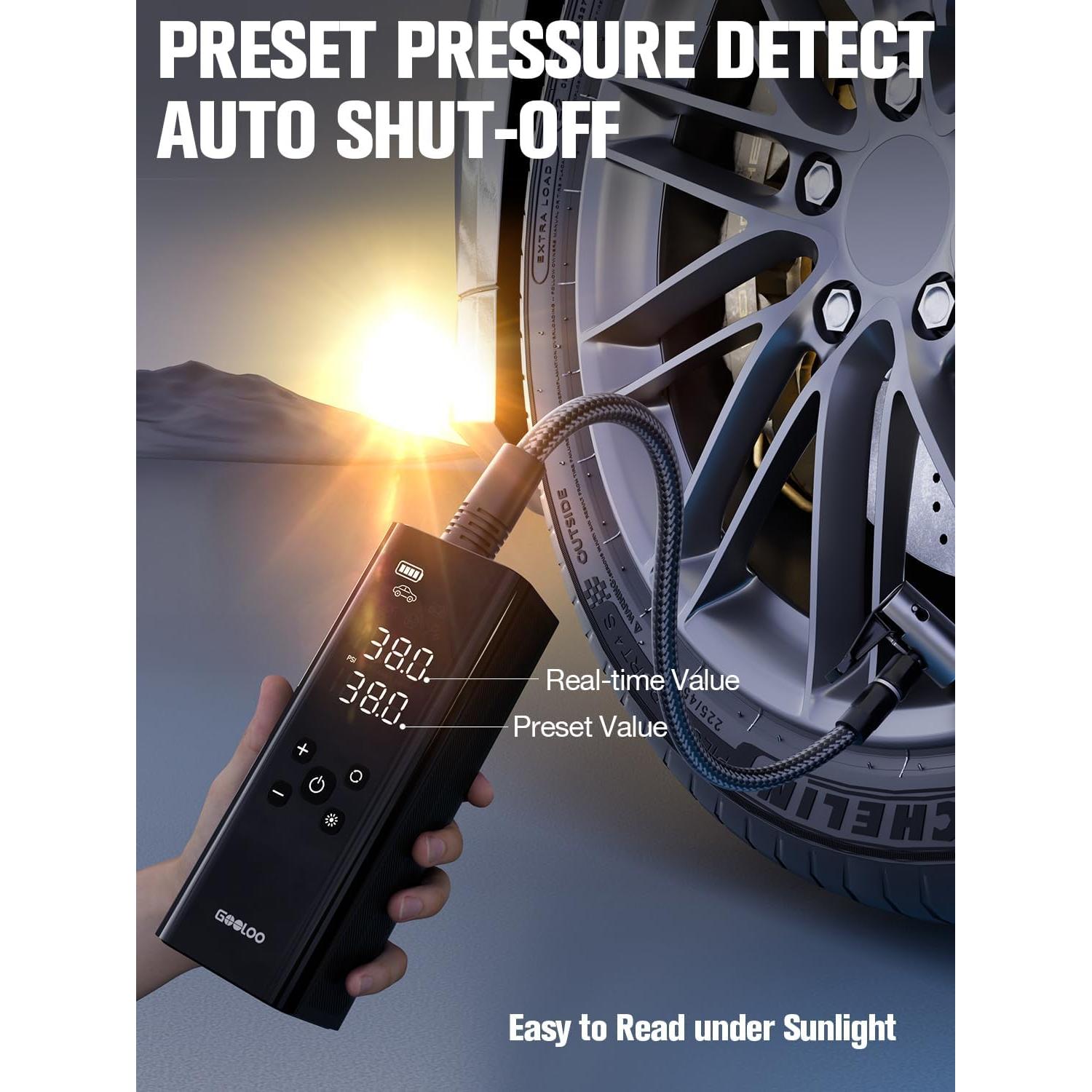 GOOLOO GT150 Inflador de Neumáticos 150 PSI Portátil