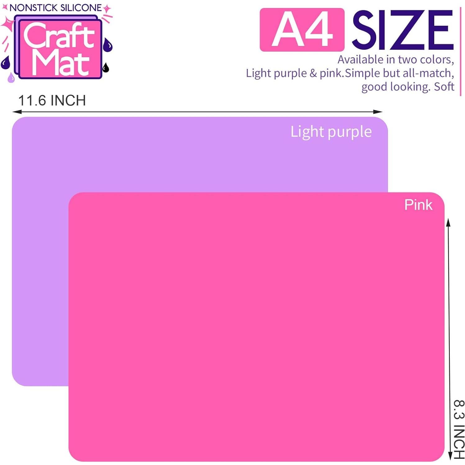 Tapetes de Silicona LEOBRO 2pcs para Manualidades 29.66x20.99cm