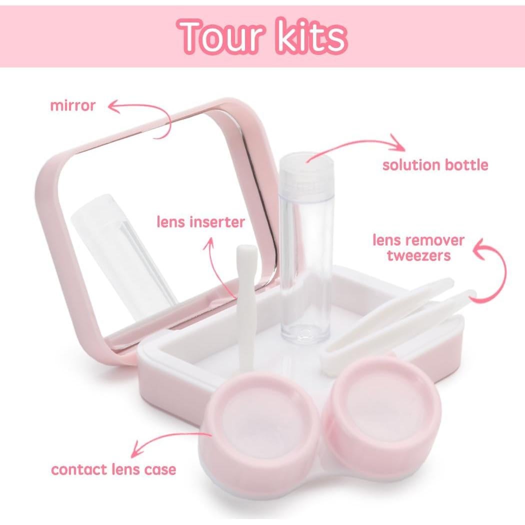 Estuche para Lentes de Contacto Vifirstew Panda con Espejo