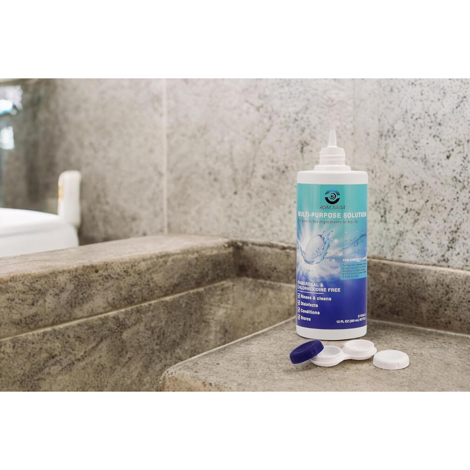 Solución de Contacto Aqua Naina - 354 ml Sin Conservantes - Paquete de 2