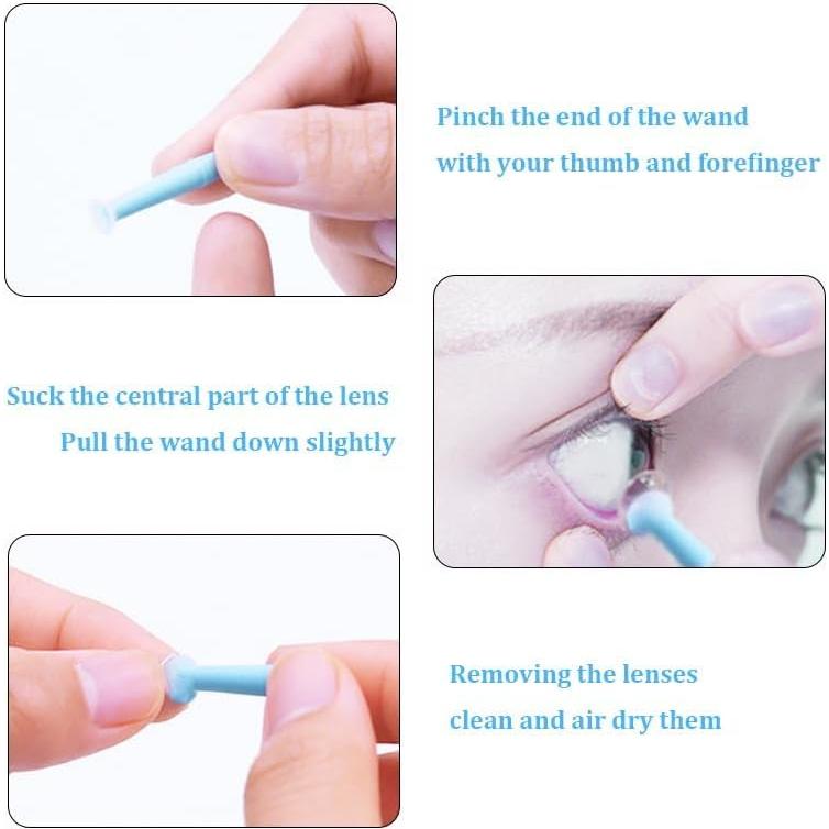 15 Piezas Removedor de Lentes de Contacto Silicona 123