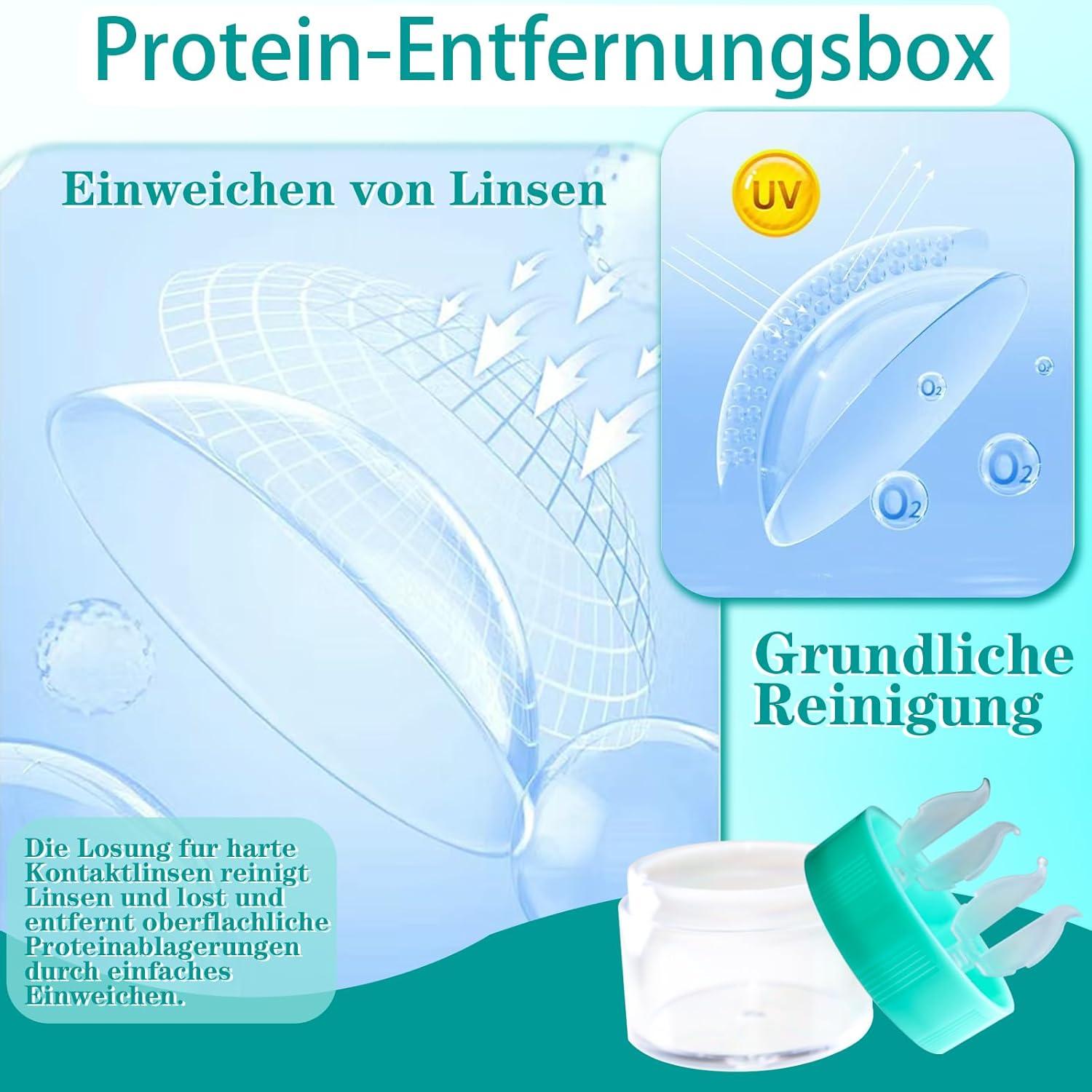 Kit de Cuidado de Lentes de Contacto Eagosion - 150ml, Bandeja y Herramientas