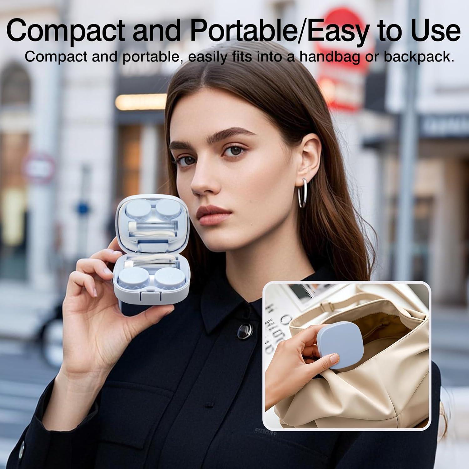 Kit de Viaje para Lentes de Contacto Zoolinn - Rosa y Azul