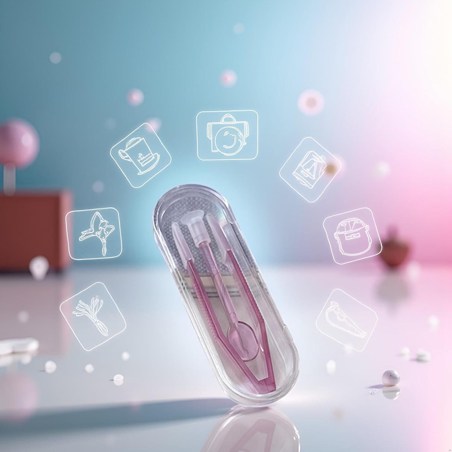 Kit de Herramientas para Lentes de Contacto Morado GANPUB