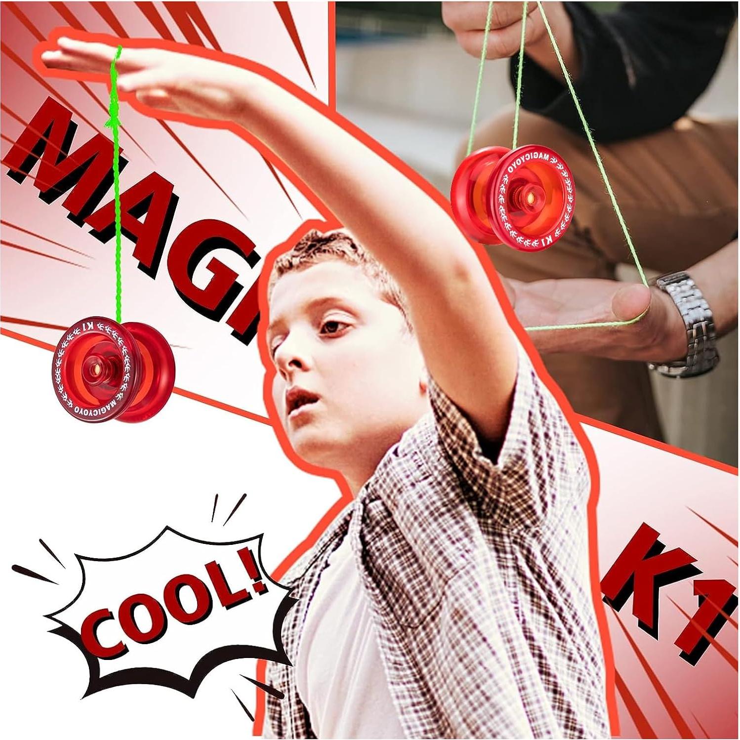 Paquete de 3 Yoyos MAGICYOYO K1-Plus para Niños - Azul, Rojo, Verde