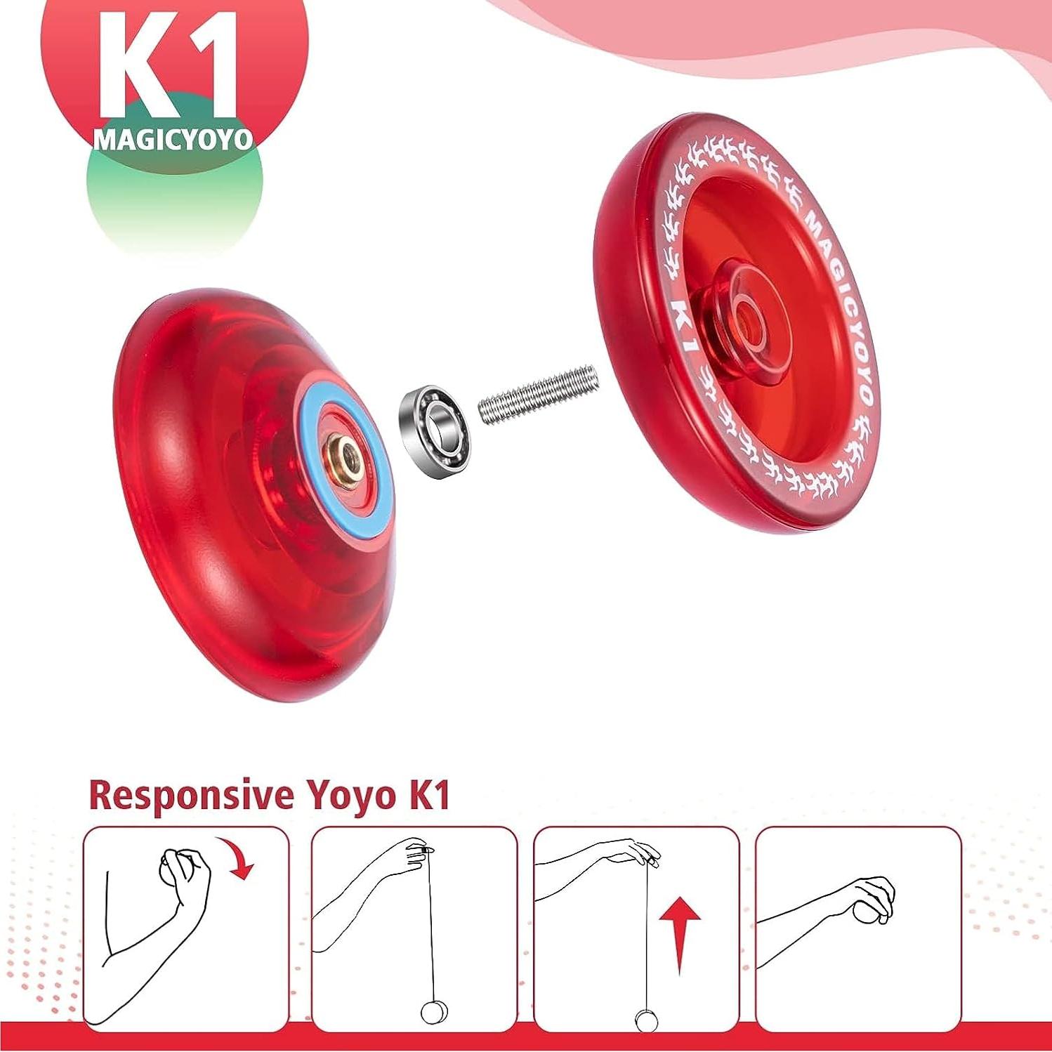 Paquete de 3 Yoyos MAGICYOYO K1-Plus para Niños - Azul, Rojo, Verde