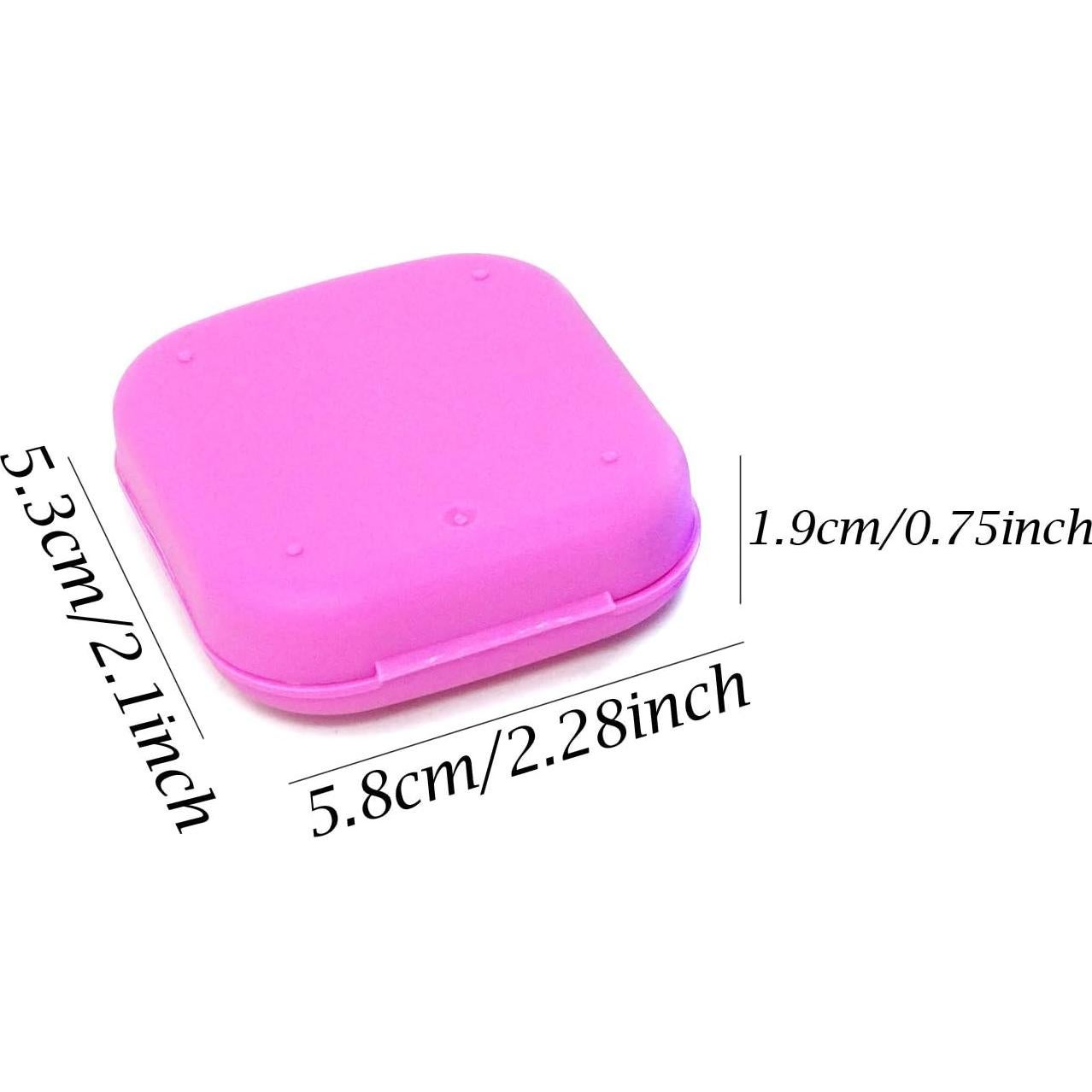 Estuche de Lentes de Contacto Portátil Honbay 2 Piezas Azul/Rosa