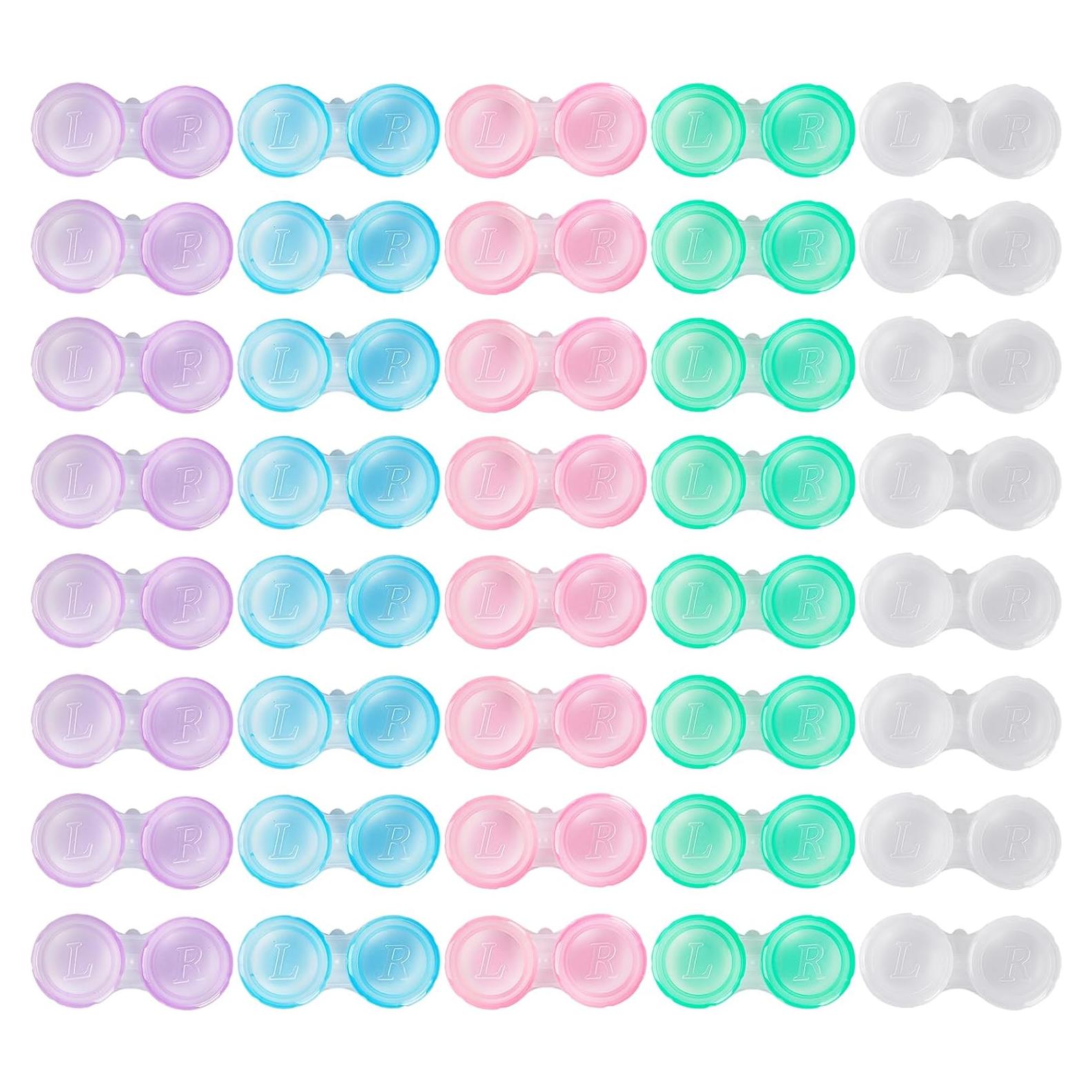 Paquete de 40 estuches para lentes de contacto KAOPET a prueba de fugas