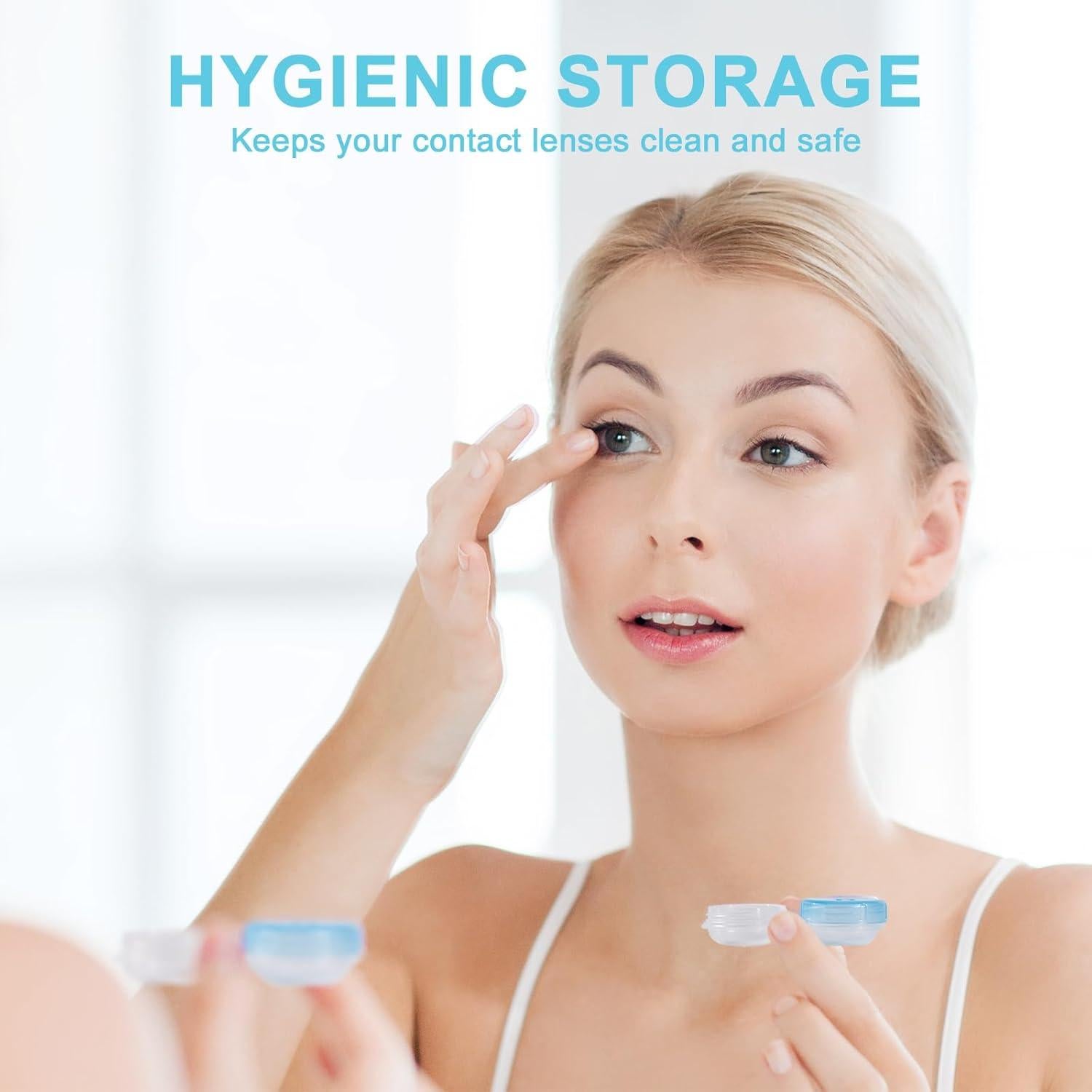 Paquete de 40 estuches para lentes de contacto KAOPET a prueba de fugas