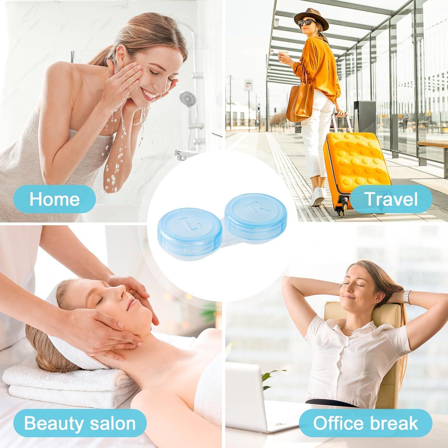 Paquete de 40 estuches para lentes de contacto KAOPET a prueba de fugas