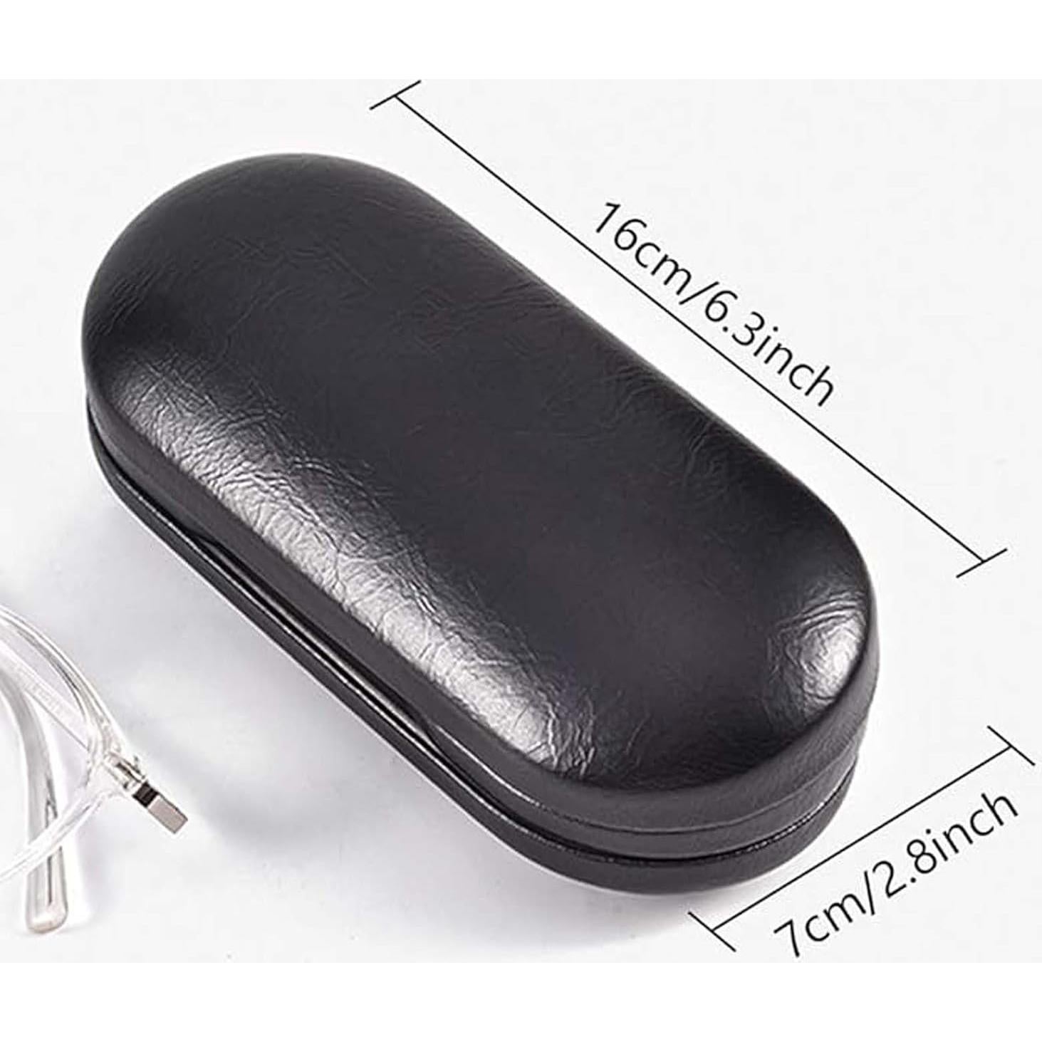 Estuche de Gafas 2 en 1 Negro con Lentes de Contacto