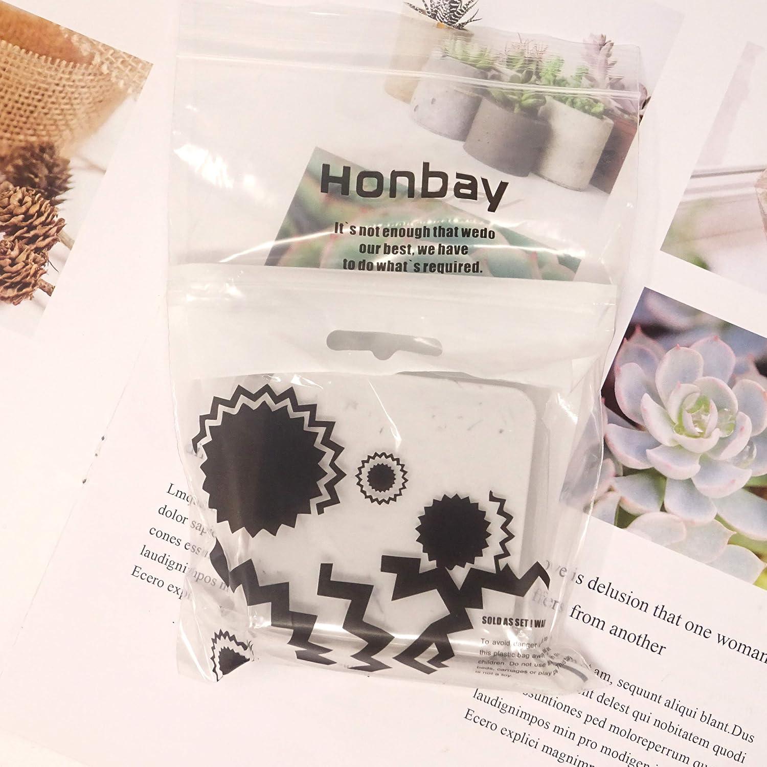 Estuche de Lentes de Contacto Honbay Cuadrado Dorado Rosa